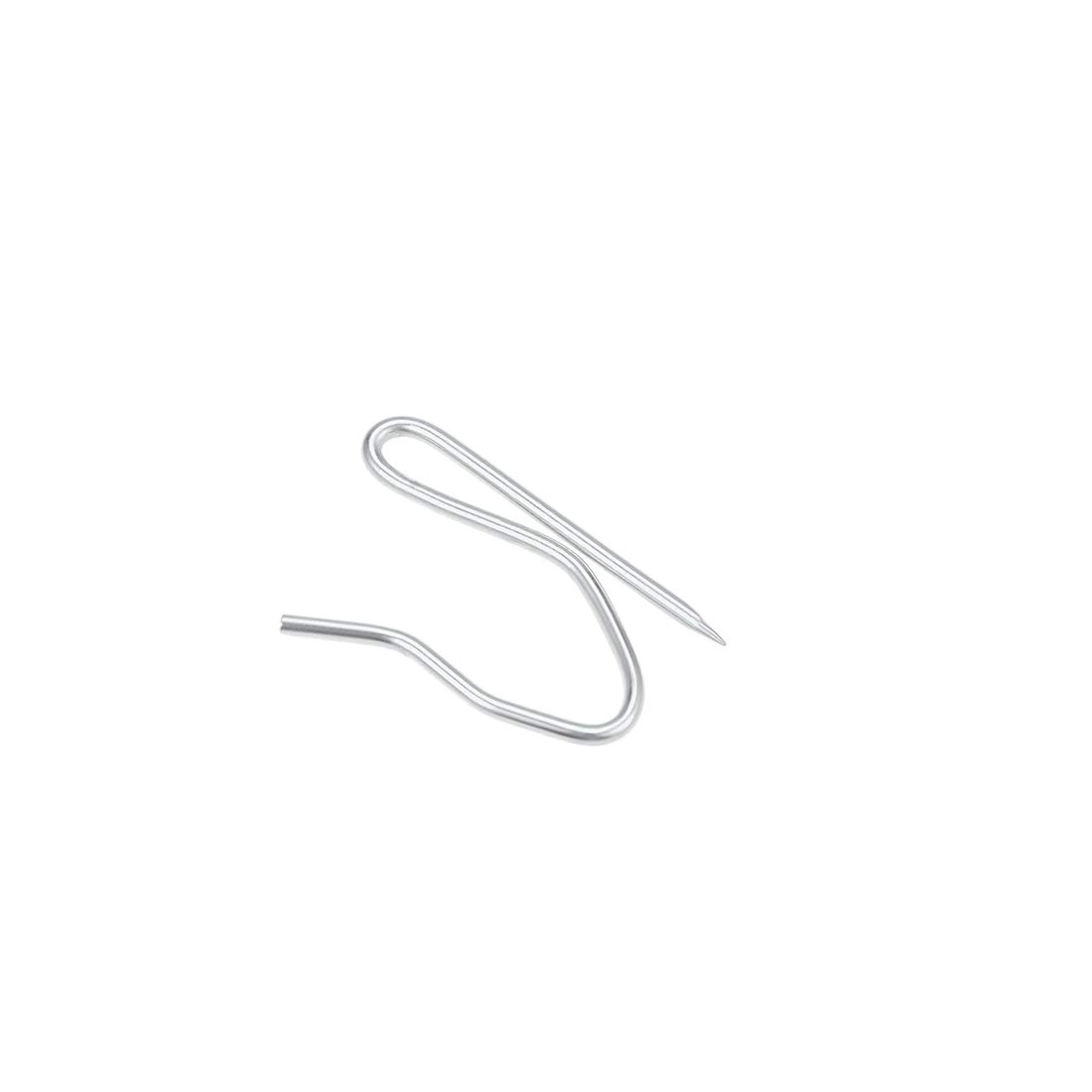 Carbon Steel Curtain Hooks 50pcs - Durable Pin-On Drapery Hooks for Windows, Doors & Showers