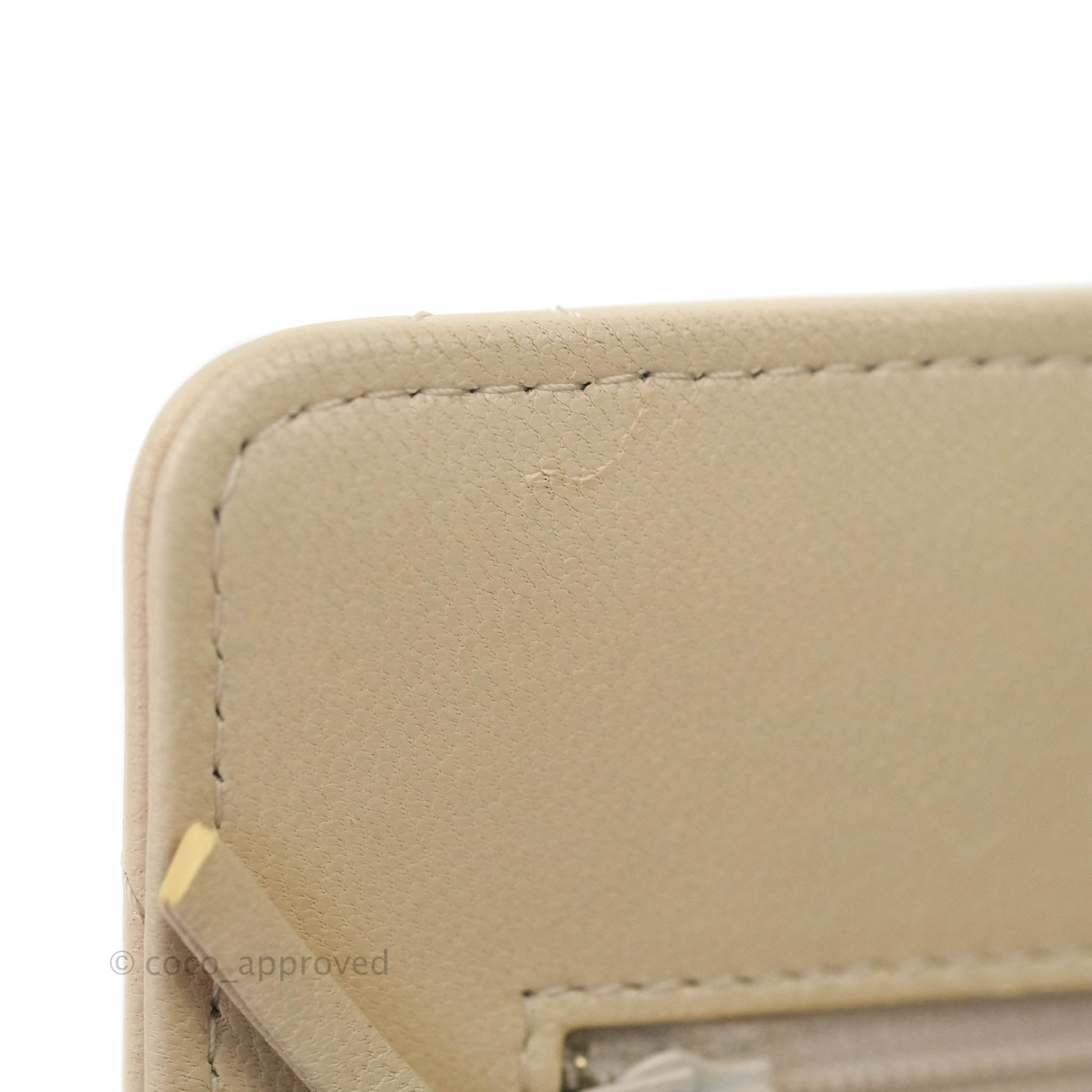 Chanel 19 Quilted Wallet on Chain WOC in Beige Goatskin with Mixed Hardware - Luxury Crossbody Bag for Women, Perfect for Evening Events & Daily Use
