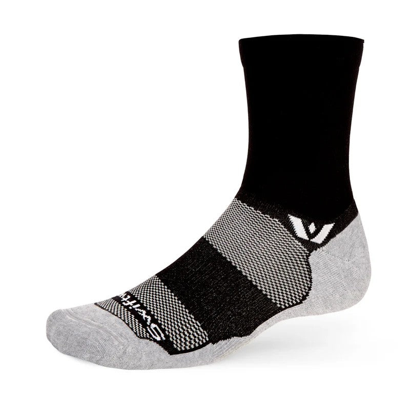 Swiftwick Maxus Mid Crew Socks - Performance Athletic & Running Socks for Men & Women - Moisture-Wicking & Breathable Design for Hiking, Cycling & Outdoor Sports