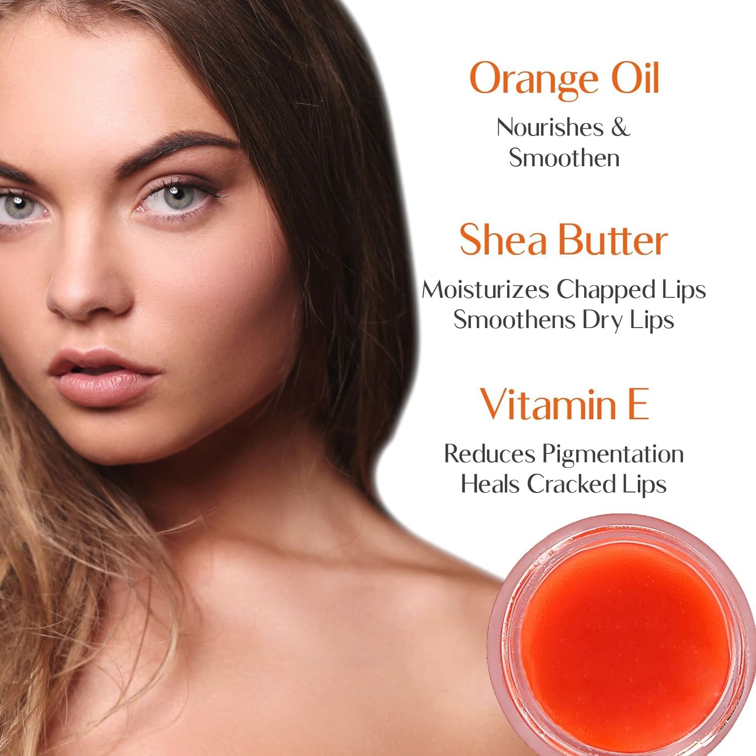 CRAFTS EMPIRE Orange Lip Balm - 10g Moisturizing & Hydrating Lip Care - Perfect for Dry Lips, Winter Protection & Everyday Use
