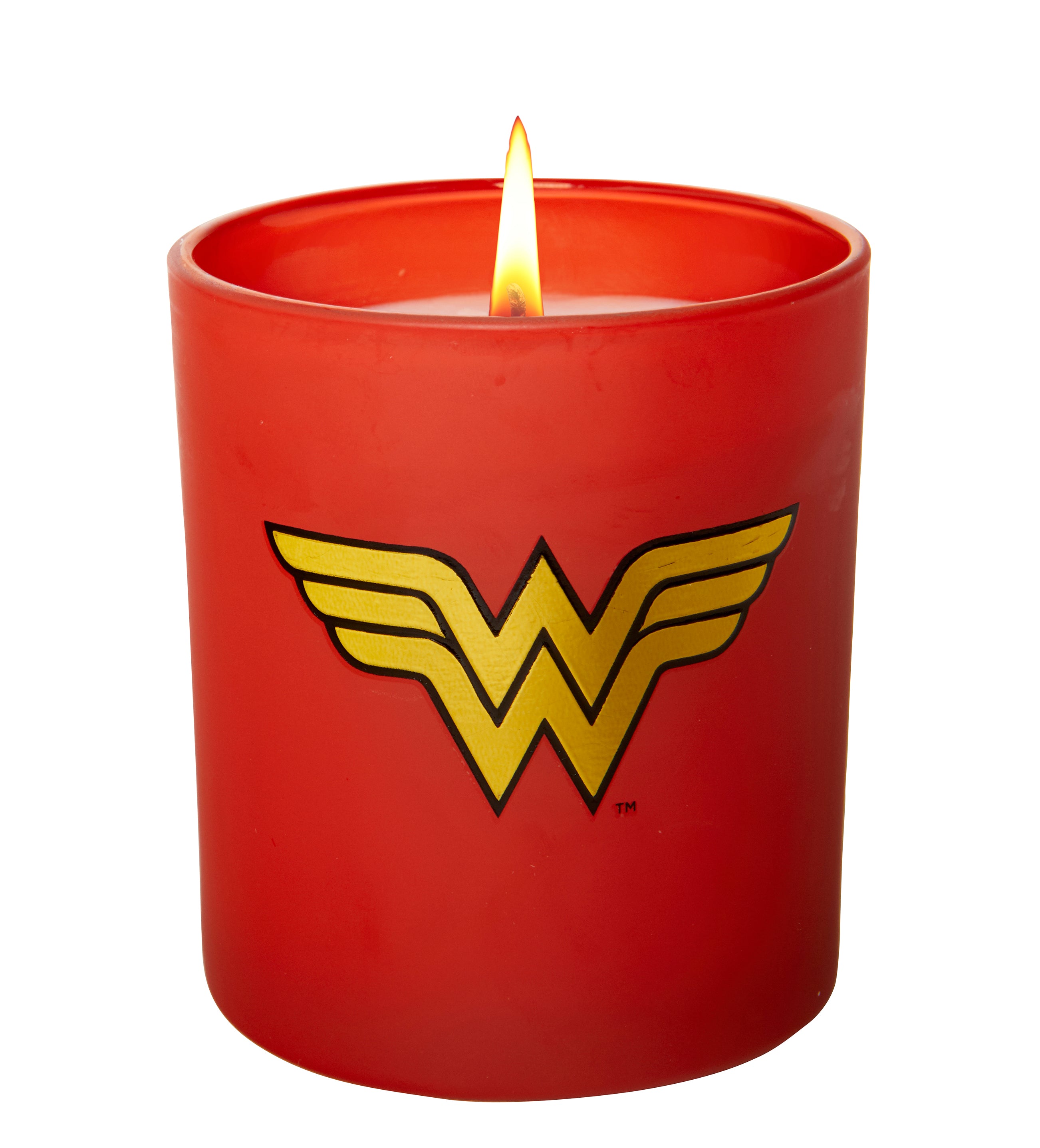 DC Comics Wonder Woman Glass Candle - Superhero Home Decor, Gift for Fans - Perfect for Birthday Parties, Comic Book Collections & Superhero Themed Rooms