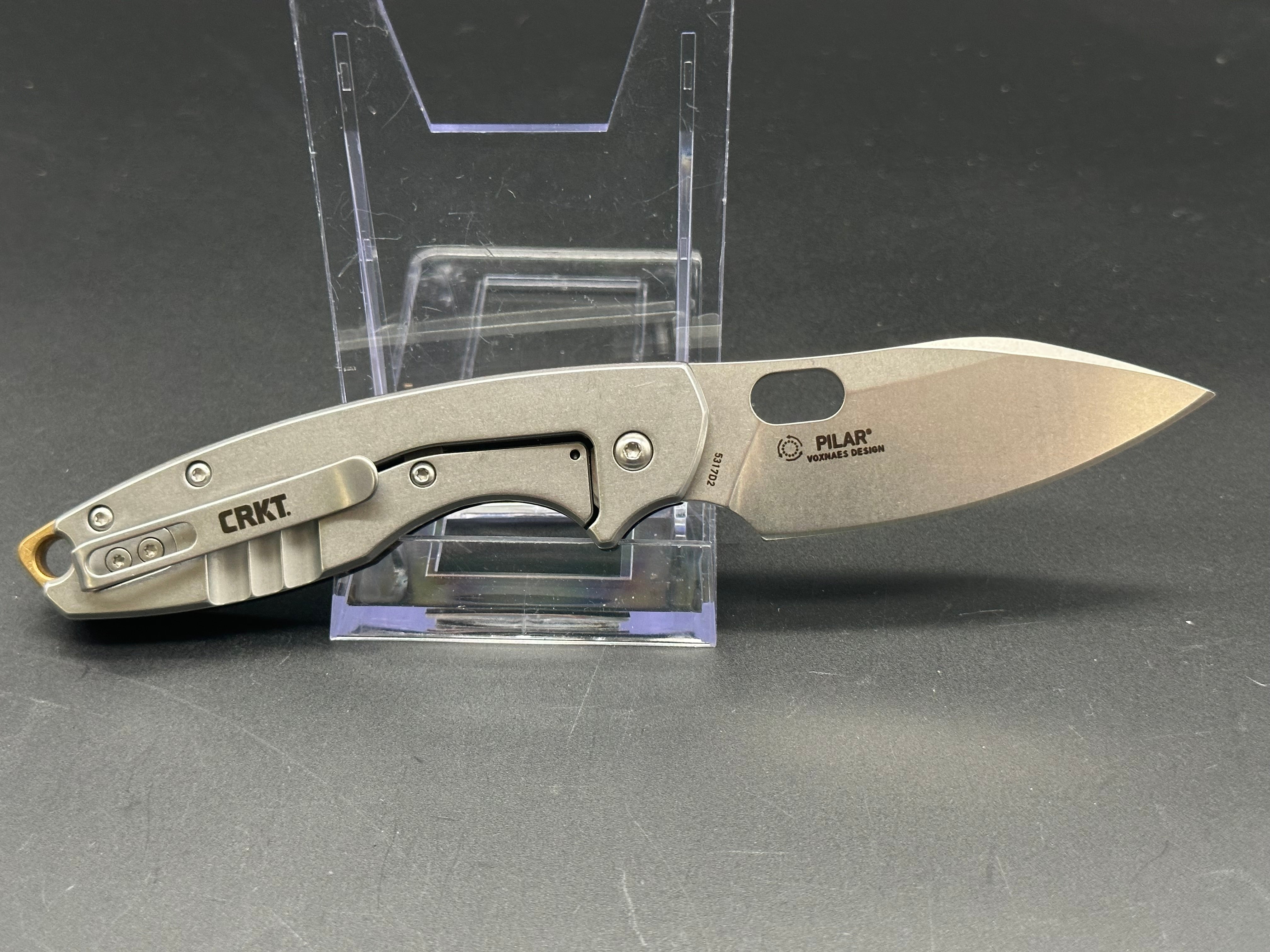 CRKT Pilar III Folding Pocket Knife - D2 Steel Blade, Black G10 Handle - EDC, Camping, Hiking & Outdoor Survival Tool
