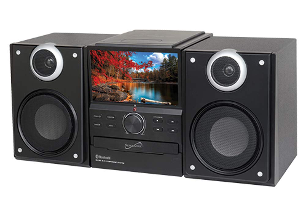 SuperSonic SC-857D Hi-Fi Bluetooth Audio Micro System with DVD Player - Premium Sound Quality, Wireless Streaming - Perfect for Home Theater, Parties & Office Use - Black