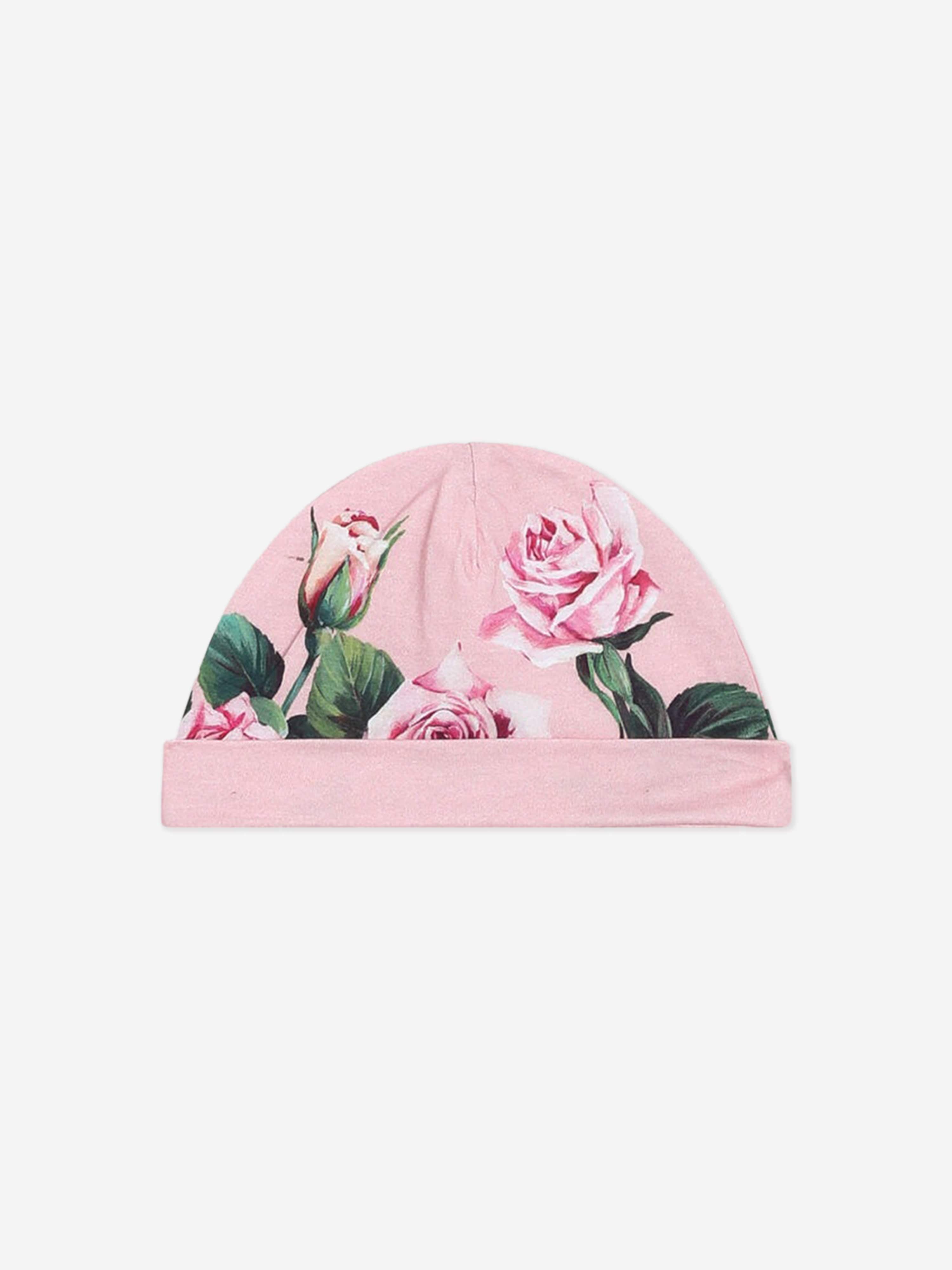 Pink Rose Print Baby Girls Romper Set - Soft & Comfortable Newborn Outfit for Photos, Parties & Everyday Wear