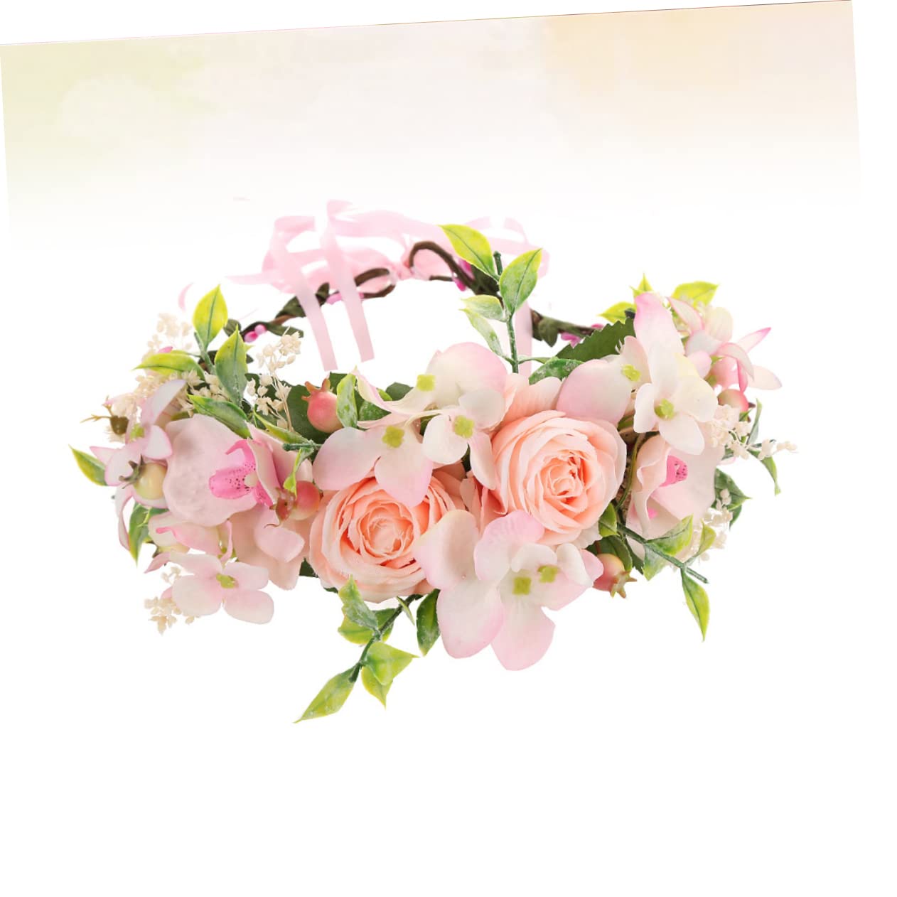 Beaupretty 2-Piece Floral Headband Set - Rose Flower Crown Hair Accessories for Brides, Flower Girls & Weddings | Perfect for Bridal Showers, Photo Props & Boho-Themed Events