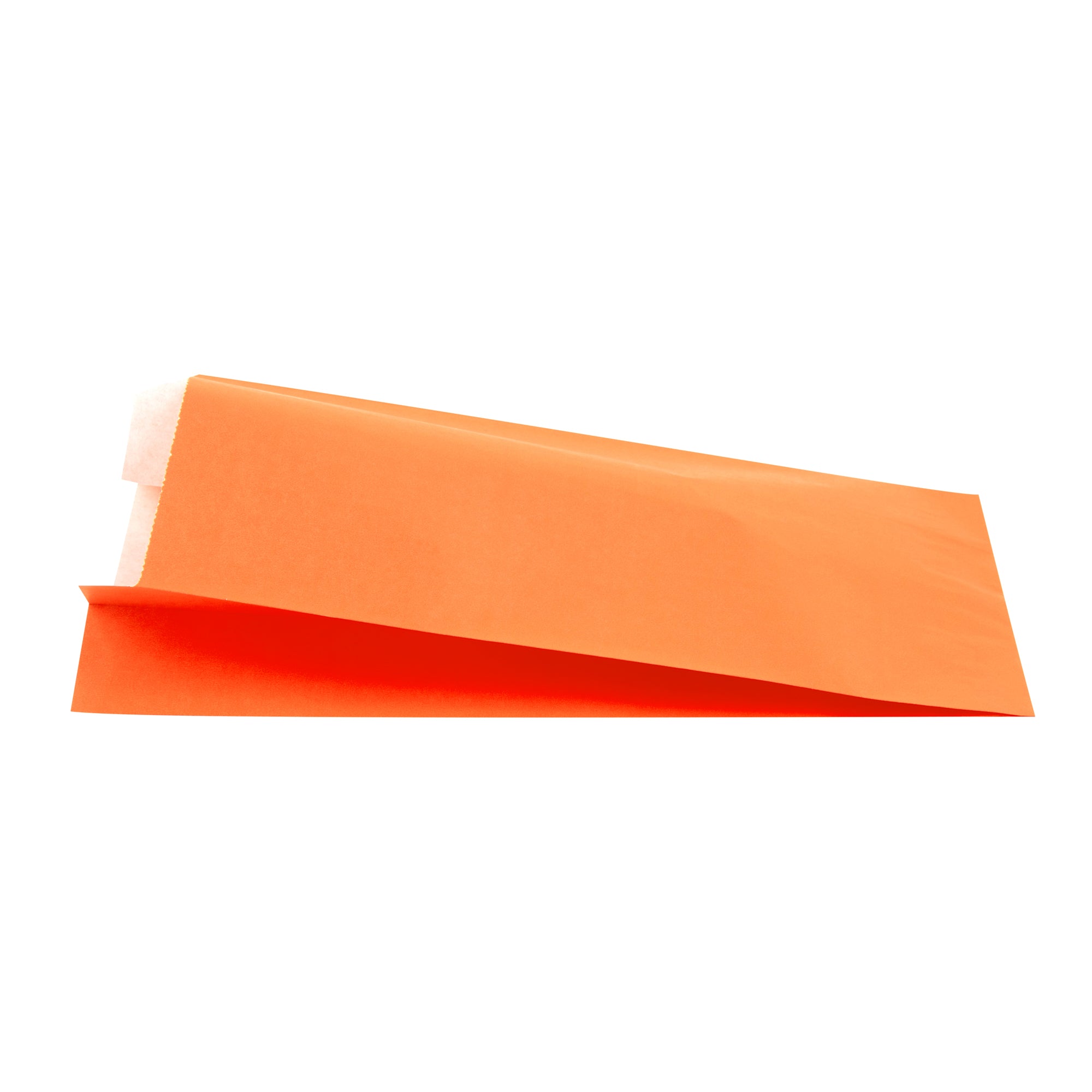 Eco-Friendly Orange Paper French Fry Bags | 5x3x8.75 Inch Snack Containers | 100-Pack Bulk Food Service Supplies | Perfect for Fast Food, Movie Theaters & Party Snacks
