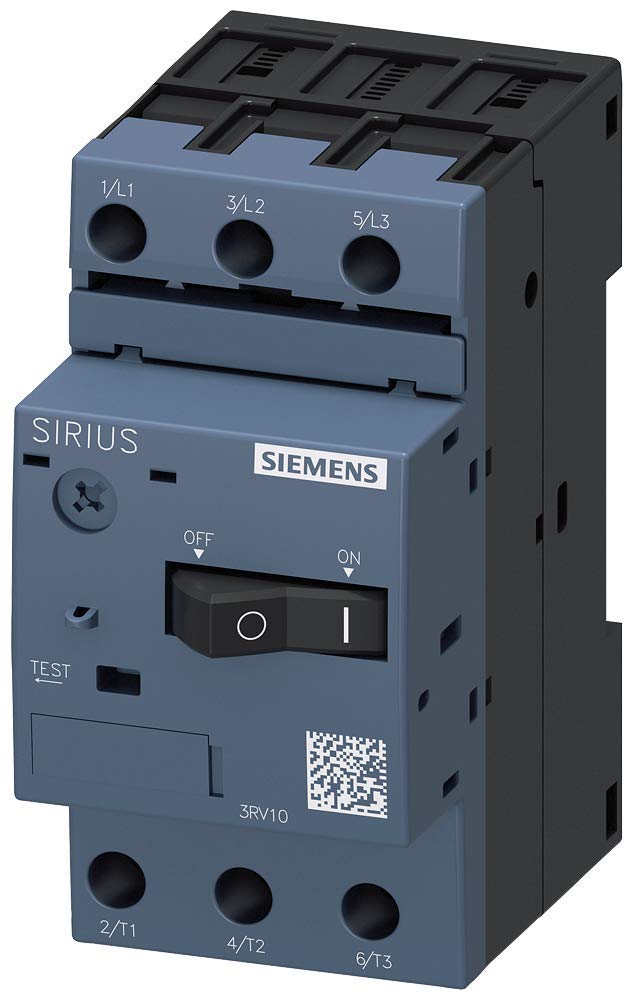 Siemens 3RV1 S00 1.25A Automatic Circuit Breaker Switch - 1.25A Regulation Protection for Industrial Equipment & Electrical Panels | Perfect for Motor Control & Power Distribution Systems