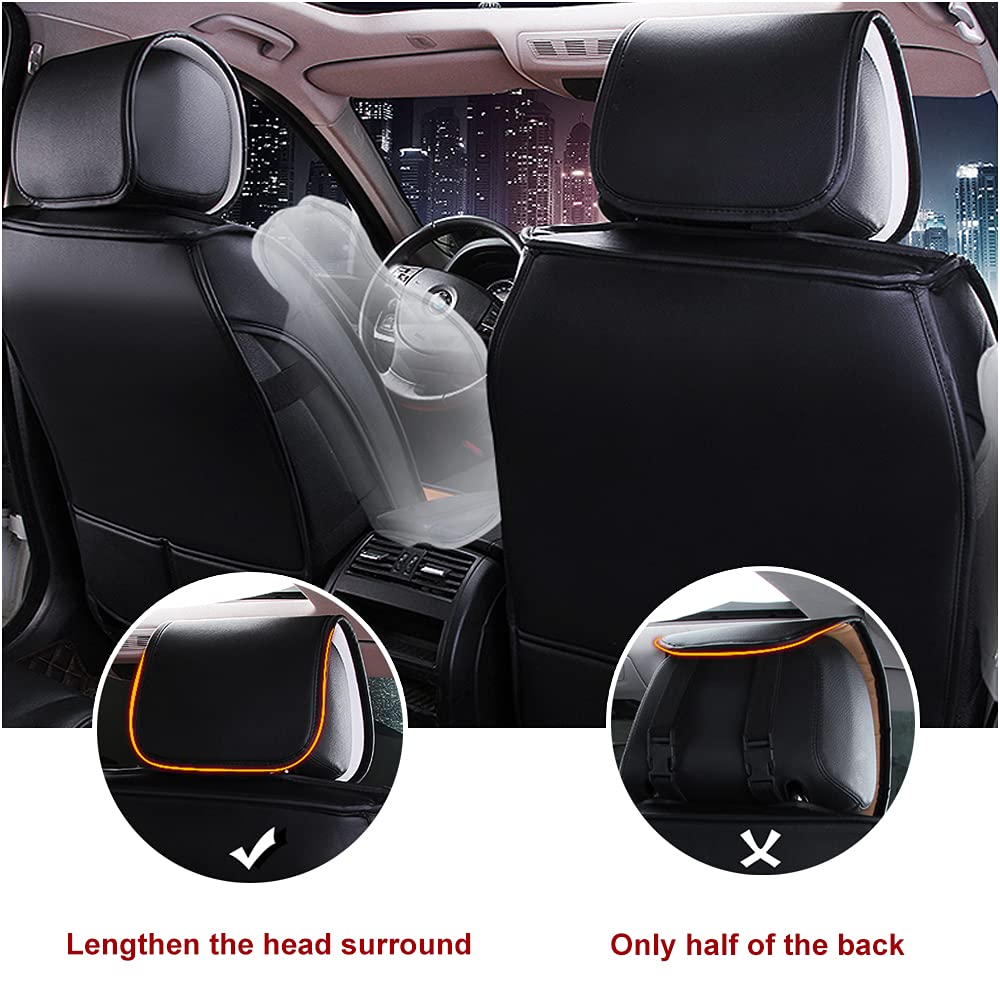 Premium PU Leather Front & Rear Seat Covers with Headrest & Backrest Cushions for Toyota FJ Cruiser 2006-2017 - Breathable, Durable Beige Car Seat Protectors for Off-Road Adventures & Daily Commutes