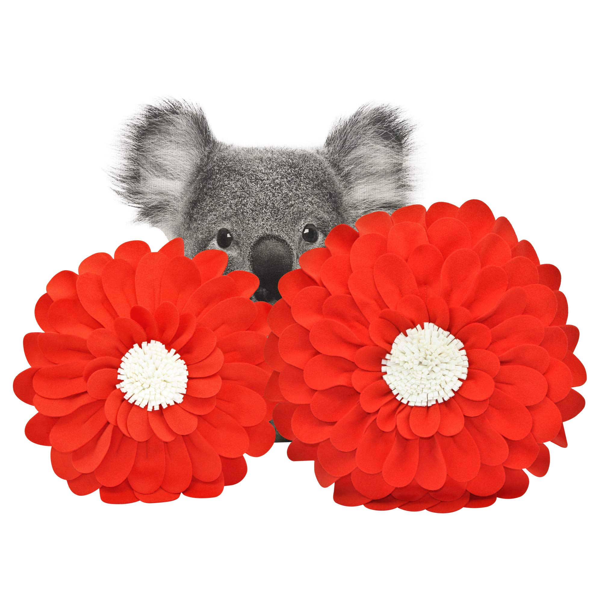 3D Happy Daisy Flower Throw Pillow - Soft & Cozy Round Decorative Pillow for Couch, Bed, Sofa - Unique Flower Shape Design Patented Home Décor - Perfect for Living Room, Bedroom, Nursery & Gift Giving