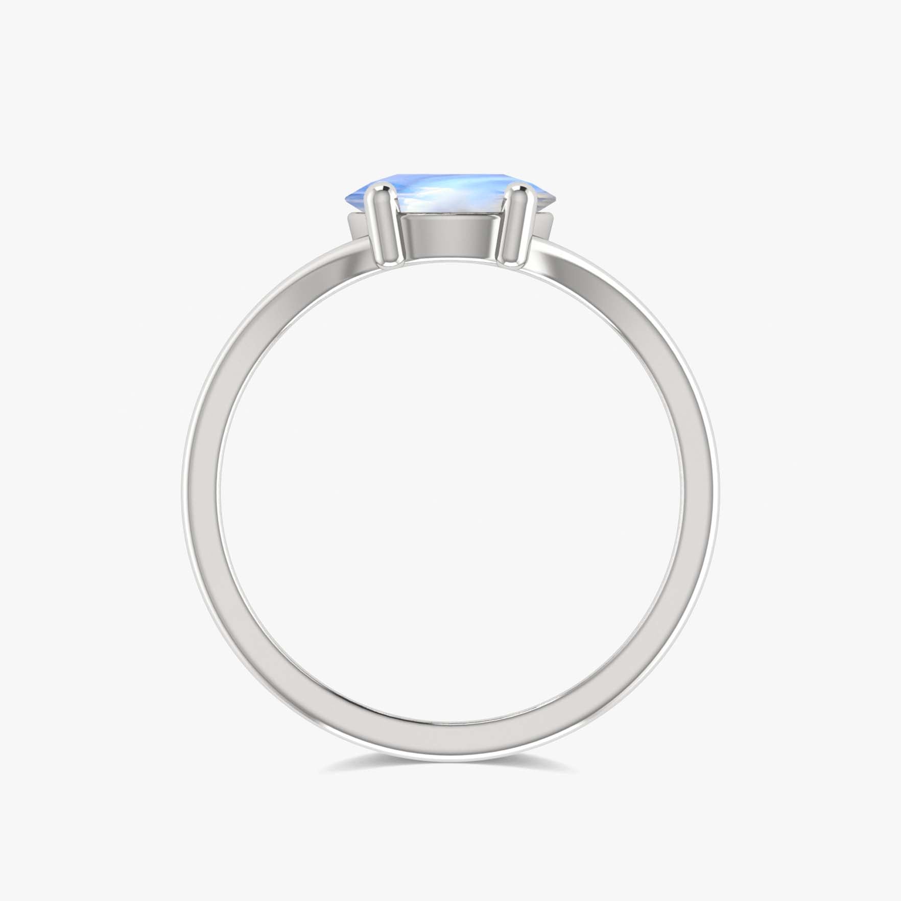 Natural Moonstone Round Faceted Gemstone Statement Ring for Women | Elegant Boho Jewelry for Parties, Weddings & Everyday Wear