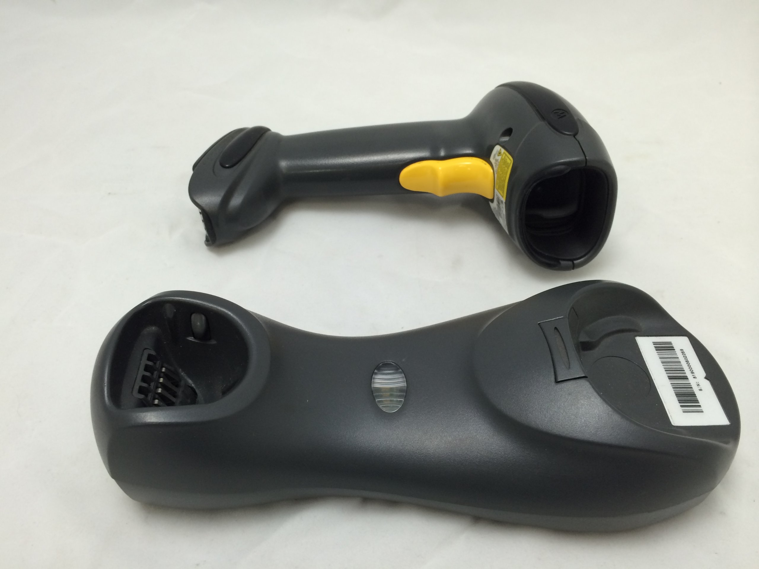 Symbol LS4278 Wireless Barcode Scanner - Bluetooth Enabled, USB Rechargeable with Charging Cradle & Cable - Ideal for Retail Stores, Warehouses, and Inventory Management (Dark Grey)