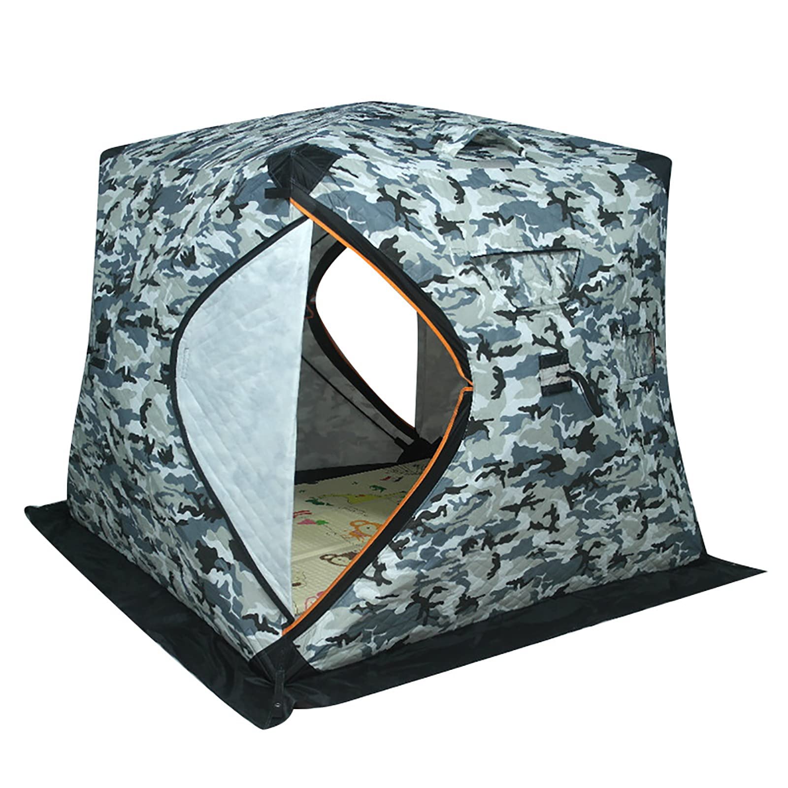 **Heavy-Duty Ice Fishing Shelter - Insulated Portable Winter Tent for 2-4 People - Warm & Windproof Cotton Ice Fishing Tent for Outdoor Camping & Ice Fishing Adventures**    *(Perfect for Ice Fishing Trips, Winter Camping, and Cold-Weather Outdoor Activities)*