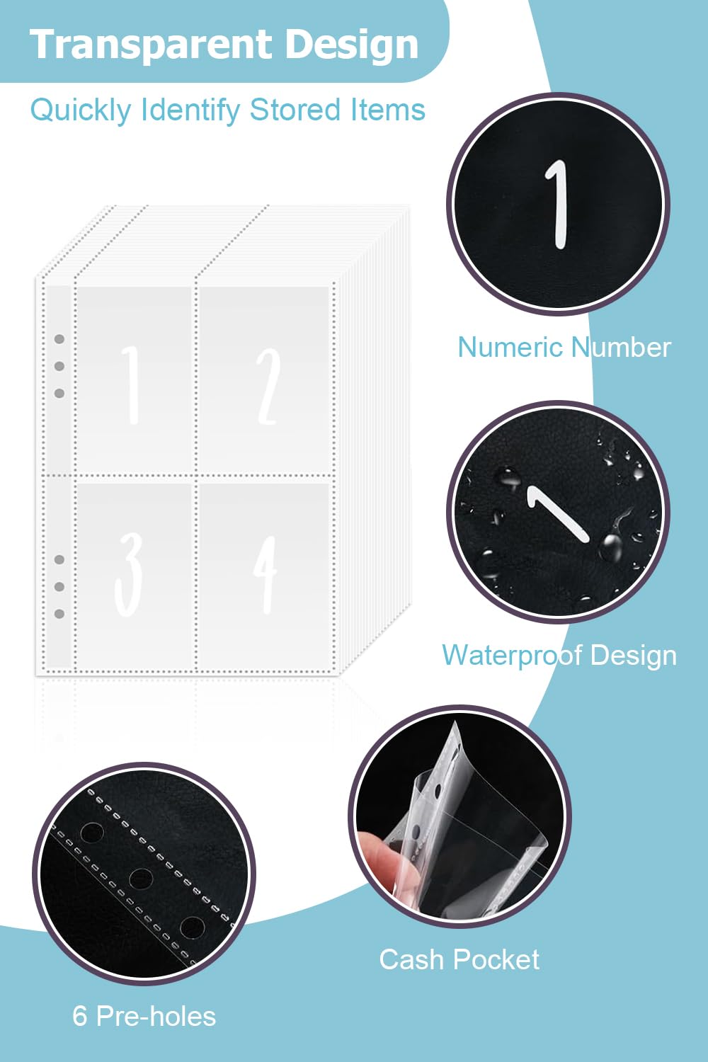 100 Envelopes Money Saving Challenge Budget Binder - 52 Week Cash Envelope System for Savings with Pockets | Perfect for Halloween, Christmas Gifts & Financial Planning | Blue Organizer for Friends & Family