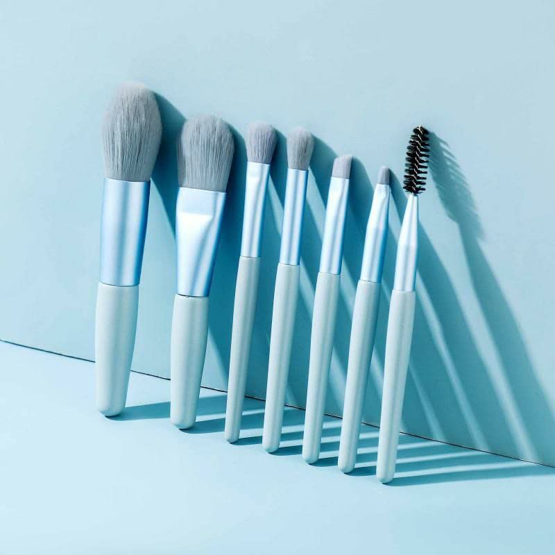 Premium 8-Piece Makeup Brush Set for Foundation, Blush, Eyeshadow, Eyeliner & Brows | Portable Travel Cosmetic Brush Kit | Perfect for Professional Makeup & On-The-Go Touchups