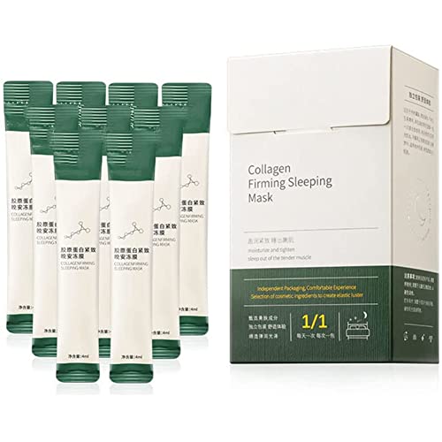 PuriMe Collagen Face Mask - Overnight Firming Sleeping Mask with Collagen Protein for Deep Moisturizing & Pore Minimizing | No-Wash Night Treatment for Hydration & Oil Control | Perfect for Nighttime Skincare Routine & Anti-Aging Care (1 Box)