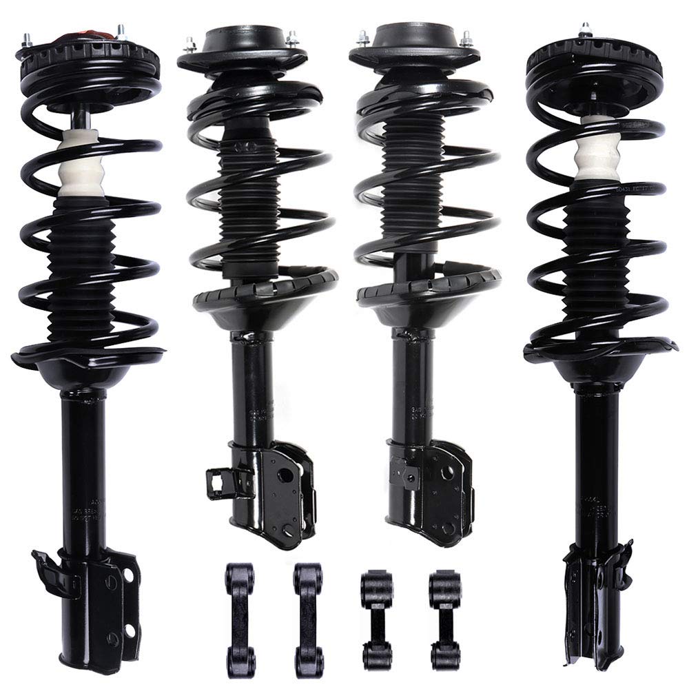 High-Quality Front & Rear Strut Spring Assembly with Stabilizer Bar Link - Compatible with 1998-2002 Subaru Forester Suspension System | Perfect for Off-Road Adventures & Smooth City Driving