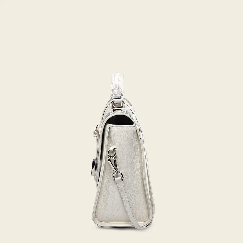 BOD0TNL Women's Fashion White Cuadra Dress & Niloticus Tote Bag Set - Stylish Outfit for Casual Wear, Beach, Shopping & Travel