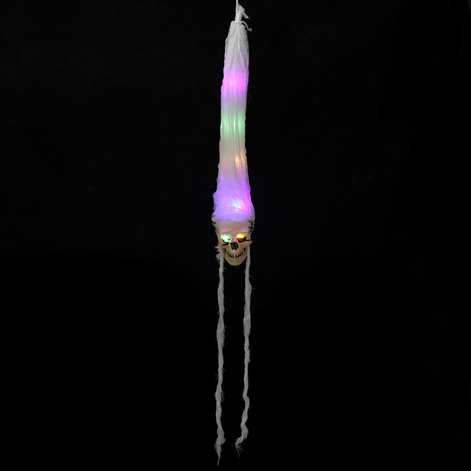 Glow in the Dark Skull Pendant with LED Lights - Halloween Party Decor, Haunted House Prop, Scary Festival Accessories - Perfect for Halloween Costumes, Spooky Party Favors & Haunted House Atmosphere