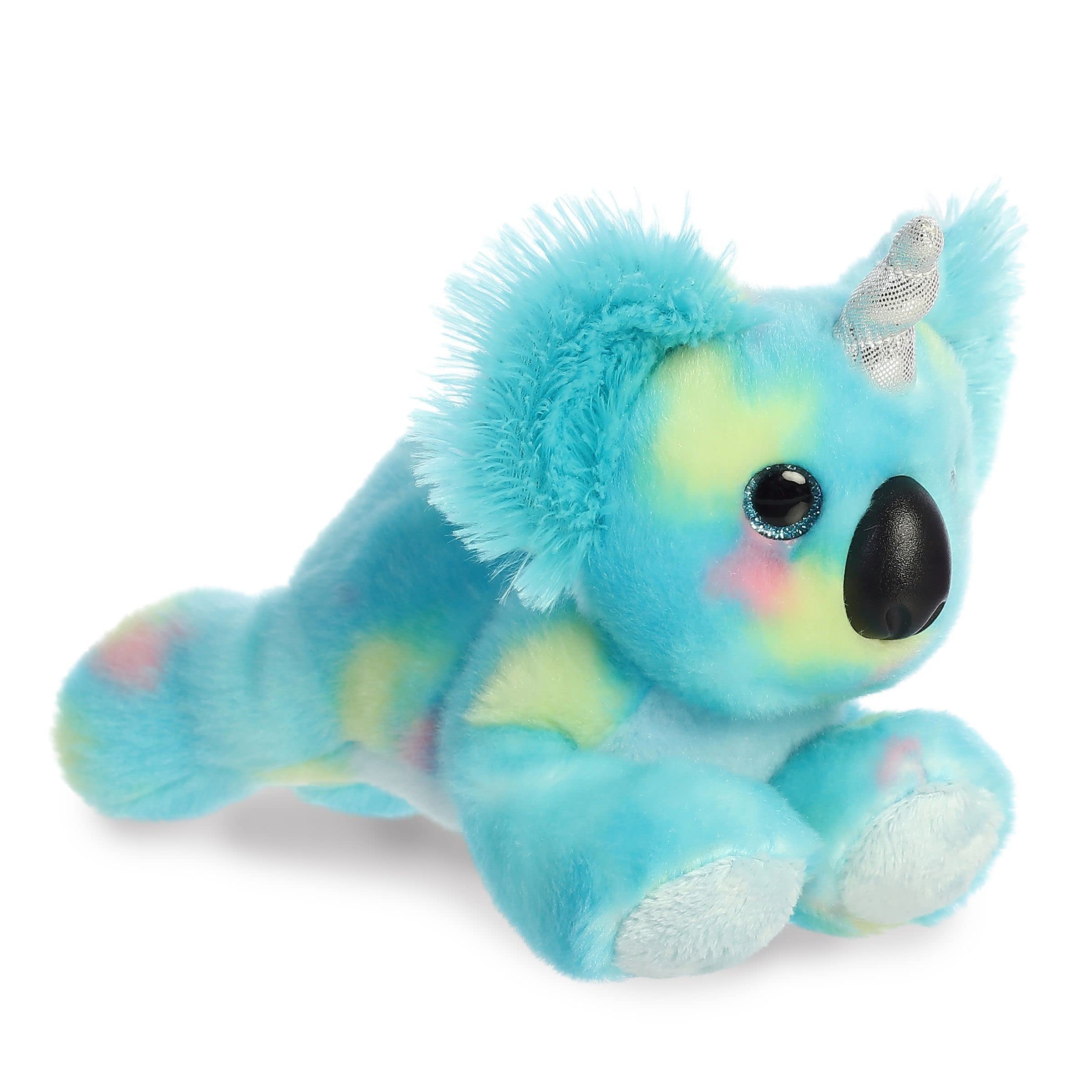 Aurora Vibrant Bright Fancies Bubblegum Koala Stuffed Animal Plush Toy - 7 Inch Blue Cute Koala Plushie for Kids, Perfect Gift for Birthday, Christmas & Cuddling Companion