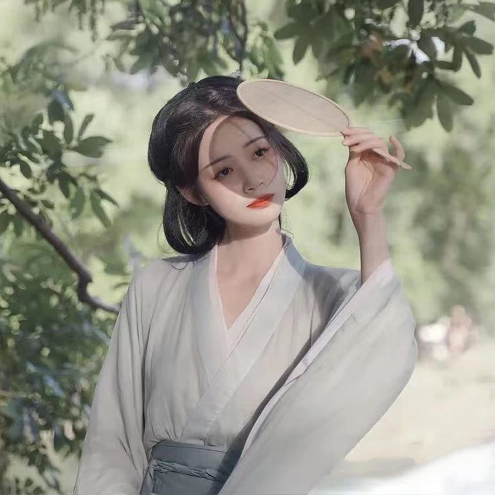 Elegant Hanfu Dress for Women - Traditional Chinese Ancient Costume with Wide Sleeves and Flowy Skirt | Oriental Style Fairy Clothing (Light Green, Large) | Perfect for Cosplay, Tea Ceremonies, and Cultural Events