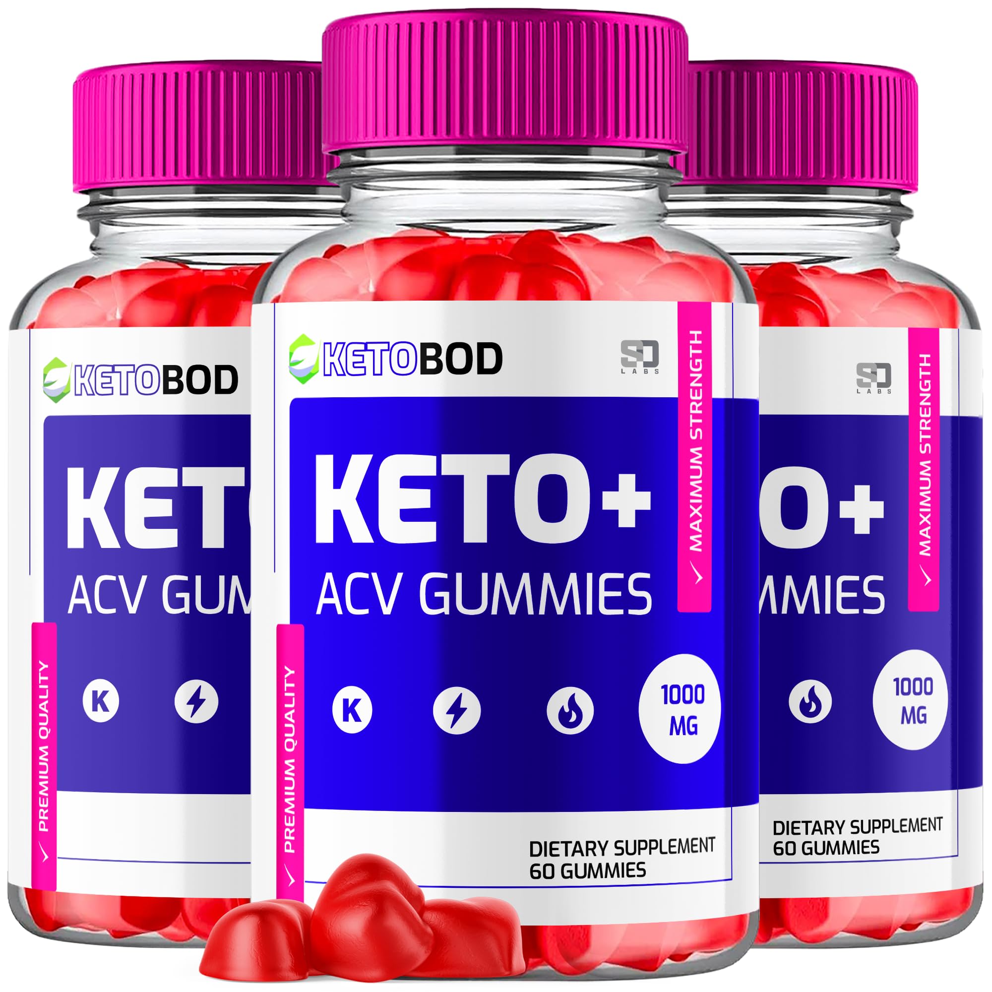 (3 Pack) Keto Bod Keto Body ACV Gummies - 1000MG Apple Cider Vinegar per Serving with Vitamin B12 - Maximum Strength Keto Supplement for Weight Loss & Energy Boost - Perfect for Ketogenic Diet & Healthy Lifestyle (180 Gummies)
