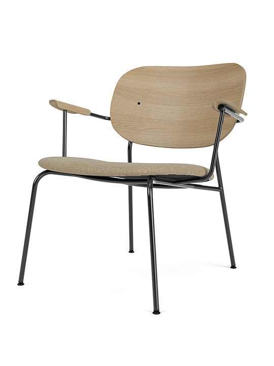 Audo Copenhagen LC Chair - Modern Scandinavian Design for Living Room, Dining Room & Office - Comfortable & Stylish Lounge Chair with Wooden Legs