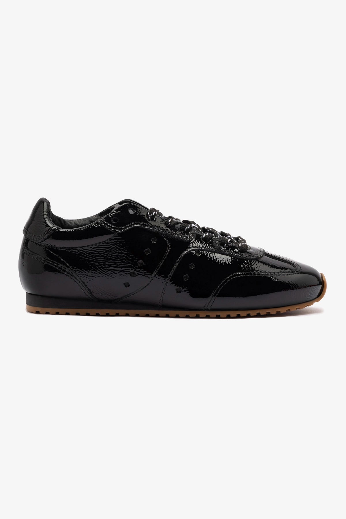 Stella Black Patent Leather Sneakers - Women's Fashion Shoes for Casual Wear, Work & Everyday Comfort