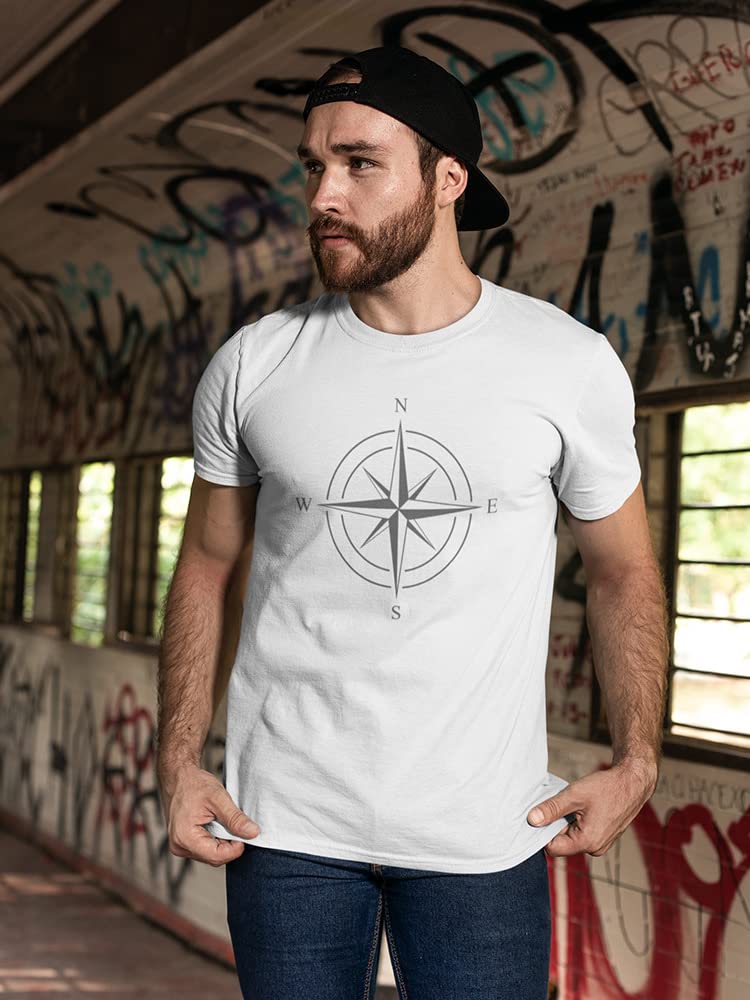 Smartprints Wind Rose Logo T-Shirt for Men - Comfortable Cotton Graphic Tee for Casual Wear, Street Style & Everyday Outfits