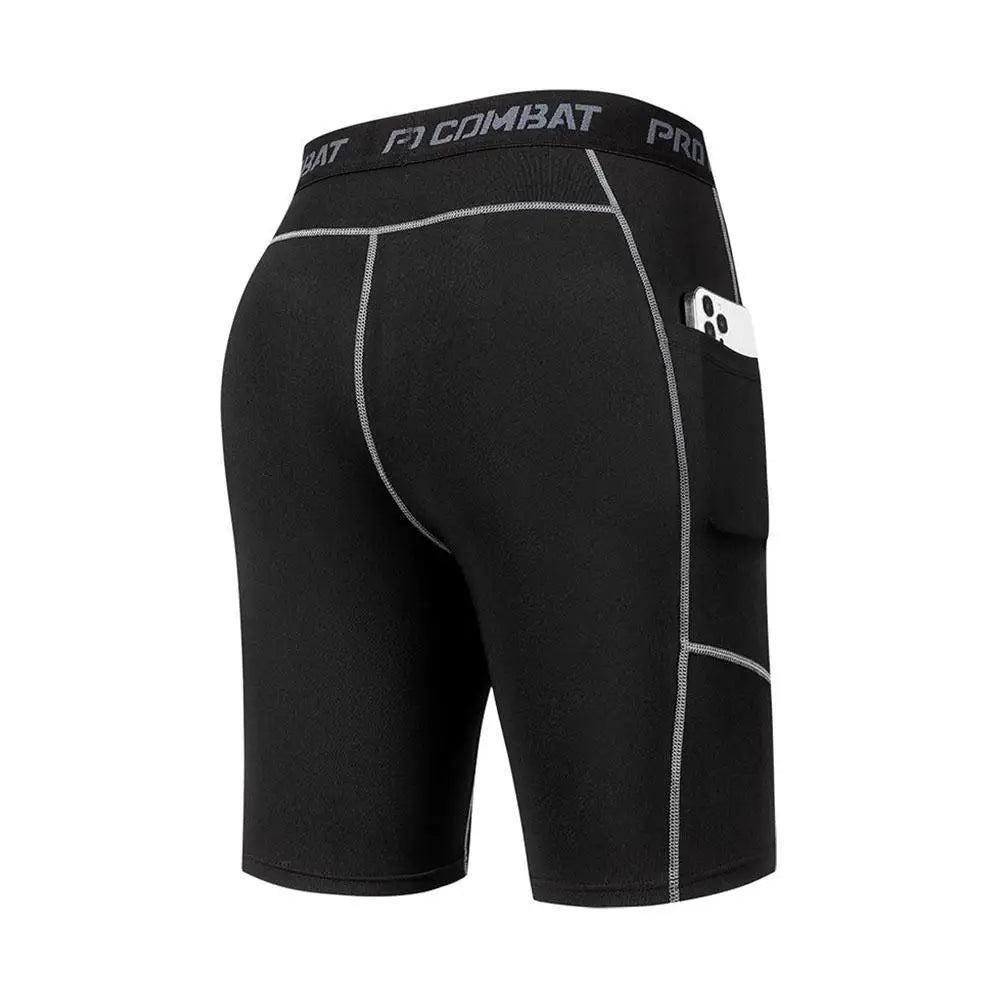 Men's Compression Shorts - Gym Workout & Sports Base Layer Tights for Running, Training & Active Wear