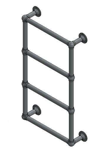 Sterlingham Stourton 4-Rail Wall Mount Hardwired Towel Warmer Heater - 22