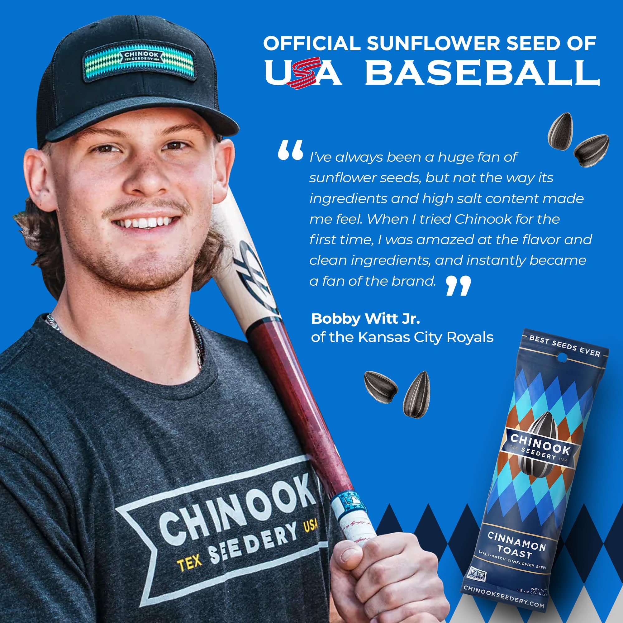 Roasted Sunflower Seeds - Jumbo Low Sodium Keto Snacks, Gluten Free & Non GMO - 1.5 oz (Pack of 36) - Cinnamon Toast Flavor - Perfect for Hiking, Baseball Games, School Lunch & Healthy On-the-Go Snacking