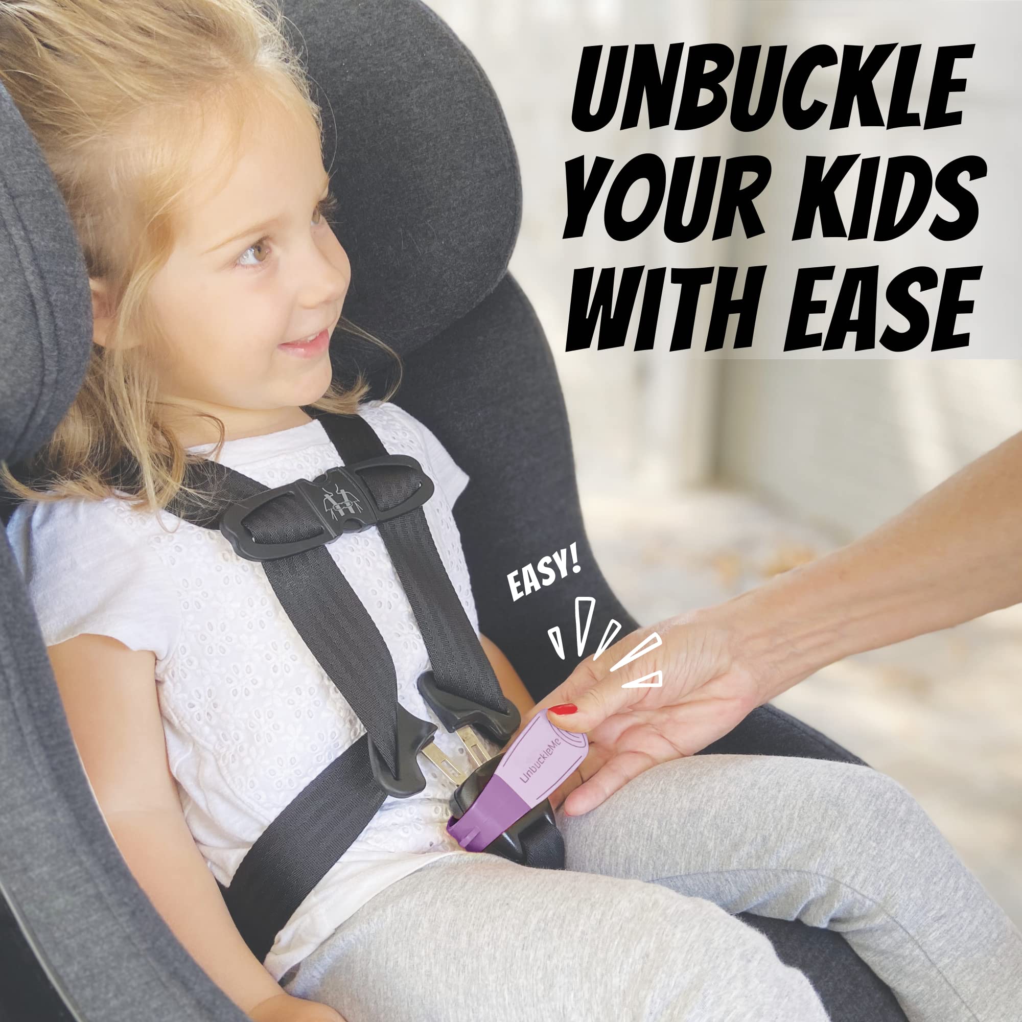 UnbuckleMe Car Seat Buckle Release Tool - Purple & Blue 2 Pack - Easy Car Seat Buckle Opener for Parents & Caregivers - Perfect for Quick Child Safety Seat Release in Cars, SUVs & Minivans