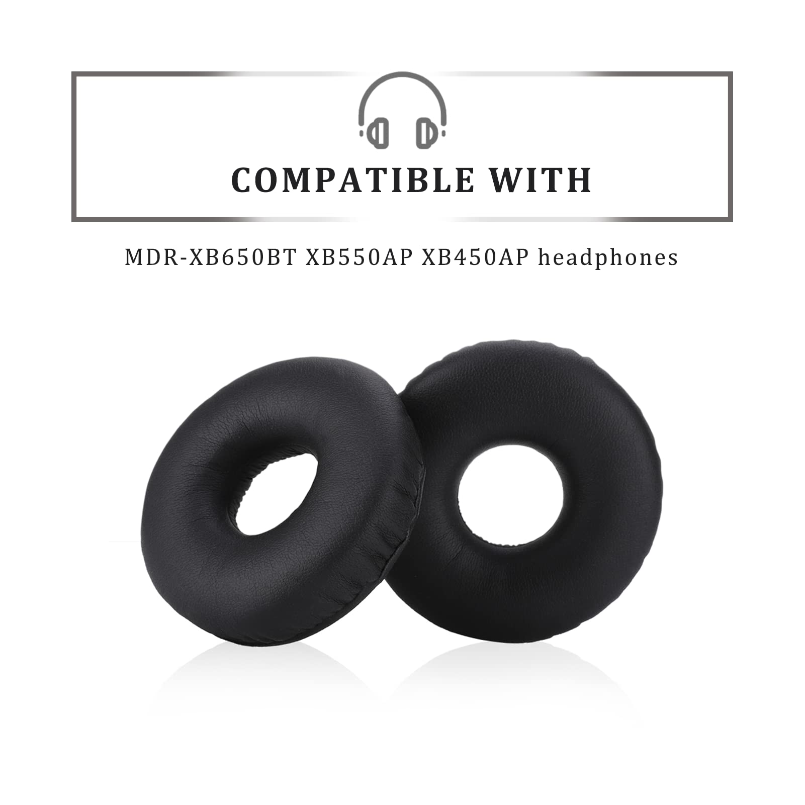 Replacement Ear Pads for Sony XB650BT XB450AP XB550AP - Soft Sponge Cushion with High Elasticity | Comfortable Headset Cover for Gaming, Music & Work