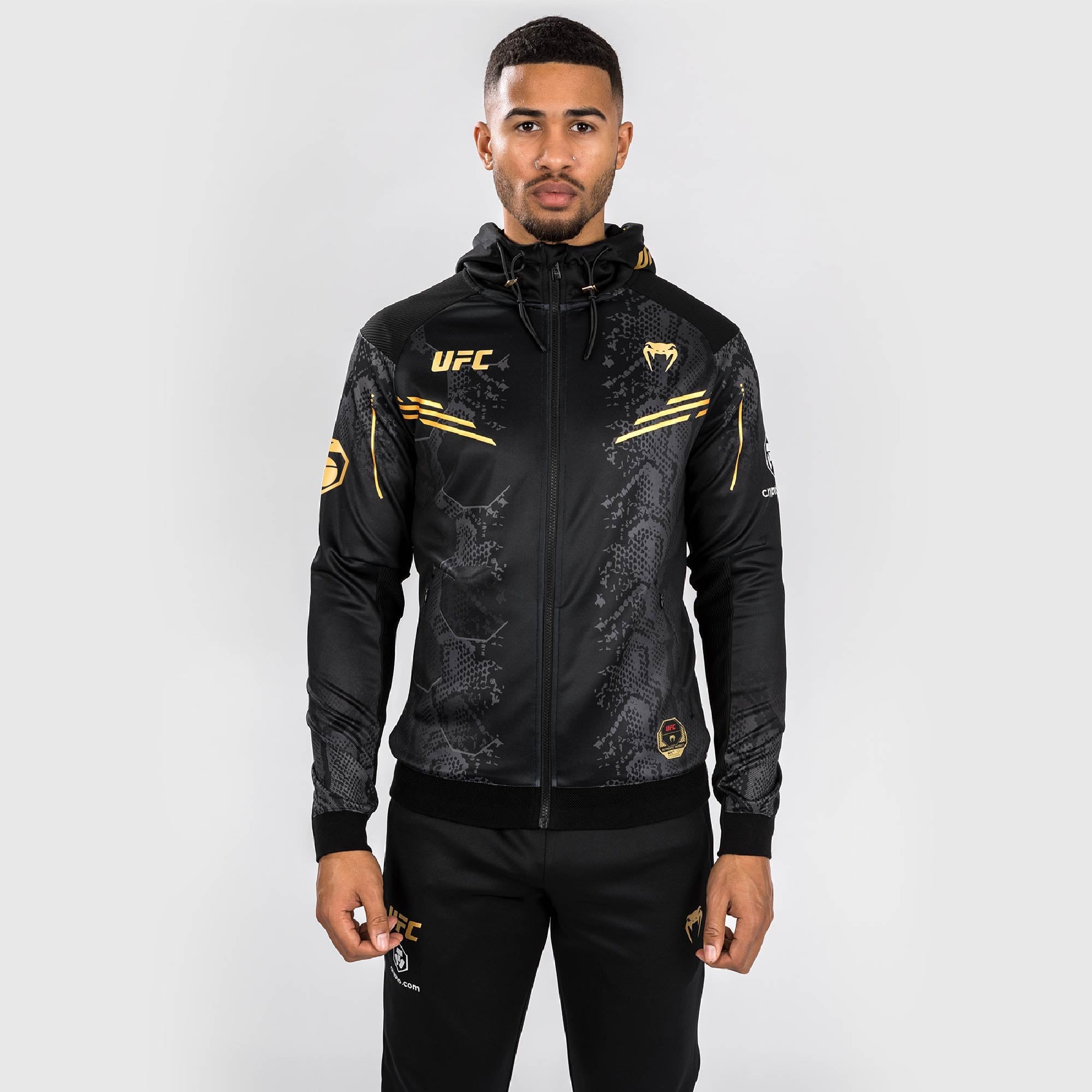 Venum UFC Adrenaline Authentic Fight Night Hoodie for Men - Champion Alex Pereira Walkout Hooded Sweatshirt | MMA Training, Gym Workout & Casual Streetwear