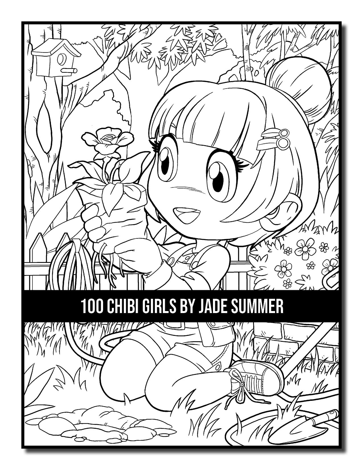 100 Chibi Girls: Cute & Fantasy Adult Coloring Book with Horror & Christmas Themes - Perfect for Stress Relief, Gifts & Creative Relaxation