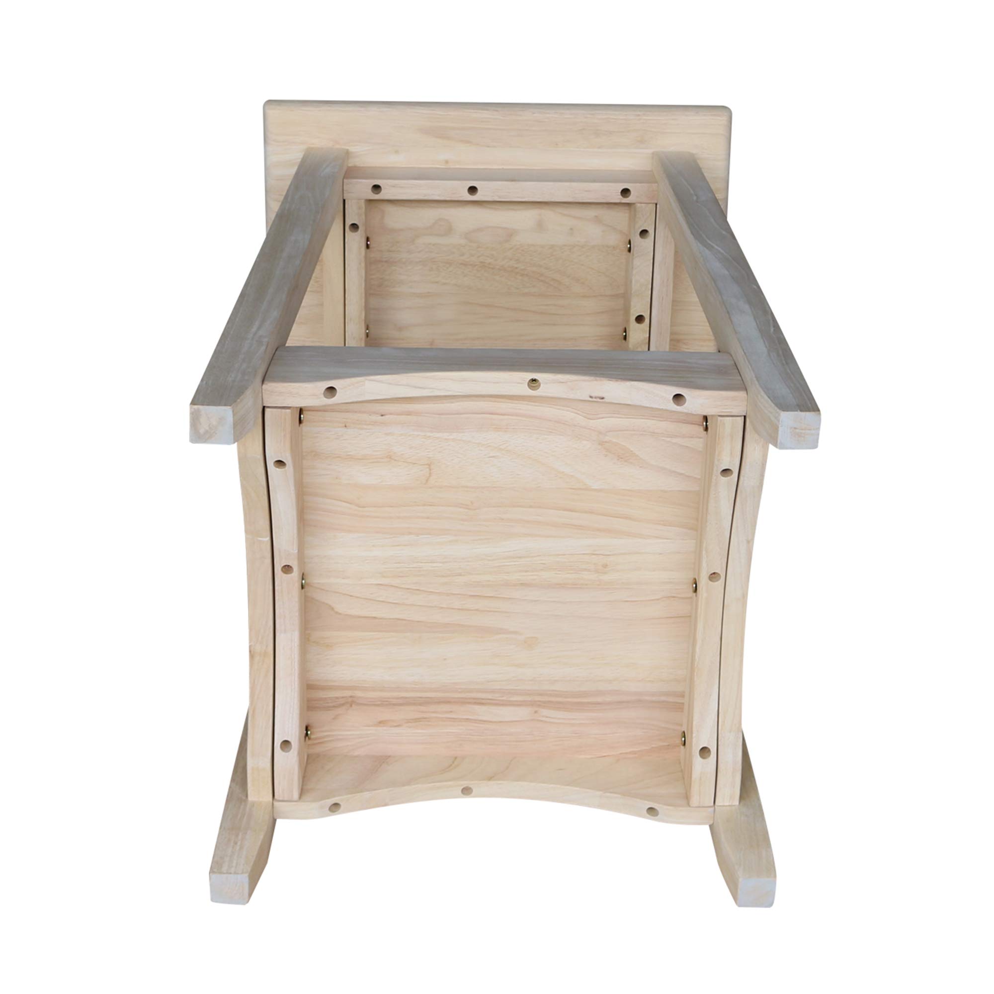 Unfinished International Concepts Bombay Tall End Table - Stylish Side Table for Living Room, Bedroom, or Office Decor