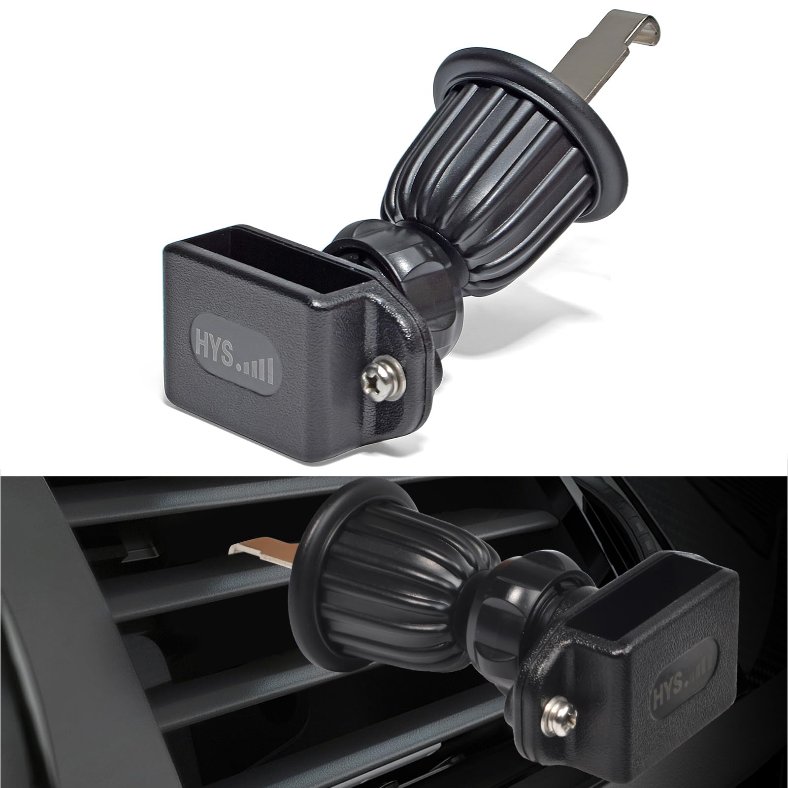 Durable Steel 2-Way Radio Belt Clip & Car Vent Mount Holder for Motorola, BaoFeng, Yaesu, Midland, Cobra, Uniden Walkie Talkies - Perfect for Construction, Security, Outdoor Adventures & Emergency Communication