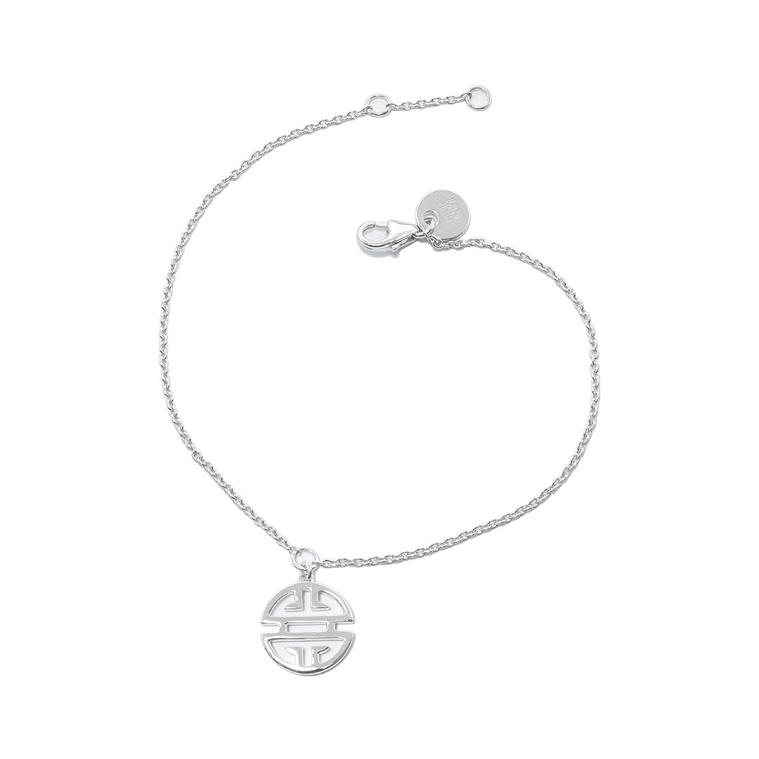 Sterling Silver Shou Chain Bracelet for Women - Elegant Adjustable Cuff for Everyday Wear, Gifts & Special Occasions