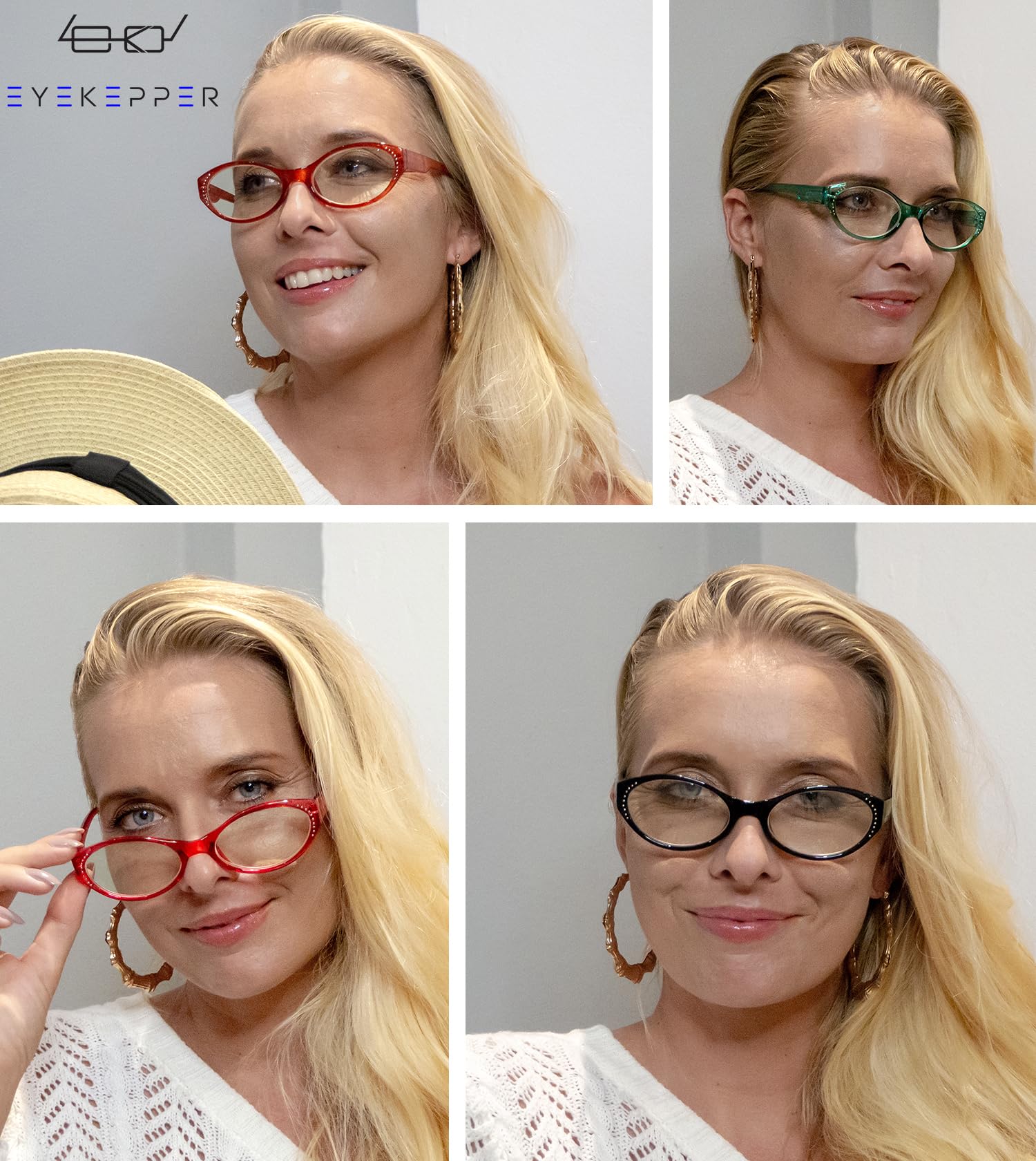 Blue Light Blocking Reading Glasses for Women & Men - Eyekepper Multipack Tinted Computer Glasses - Reduce Eye Strain for Office Work, Gaming & Screen Time