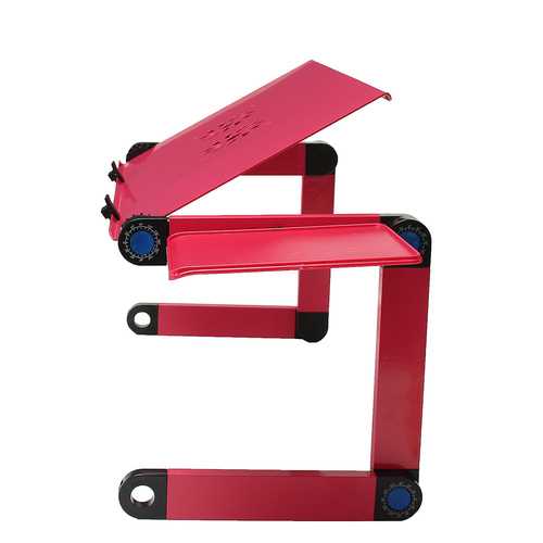 360° Adjustable Aluminum Alloy Folding Laptop Desk with Cooling Fans - Portable Workstation for Home Office, Gaming & Bed Use