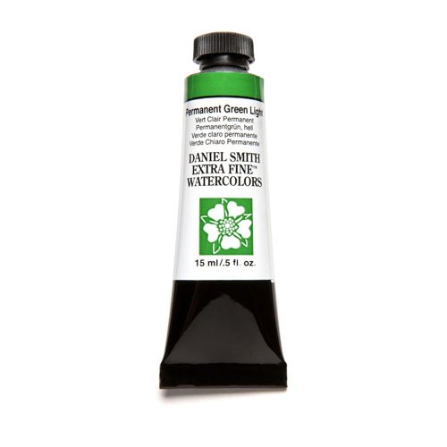 Premium DANIEL SMITH Extra Fine Watercolor Paint - 15ml Tube (Permanent Green Light #284600067) | Professional Artist Grade for Watercolor Painting, Illustration & Calligraphy