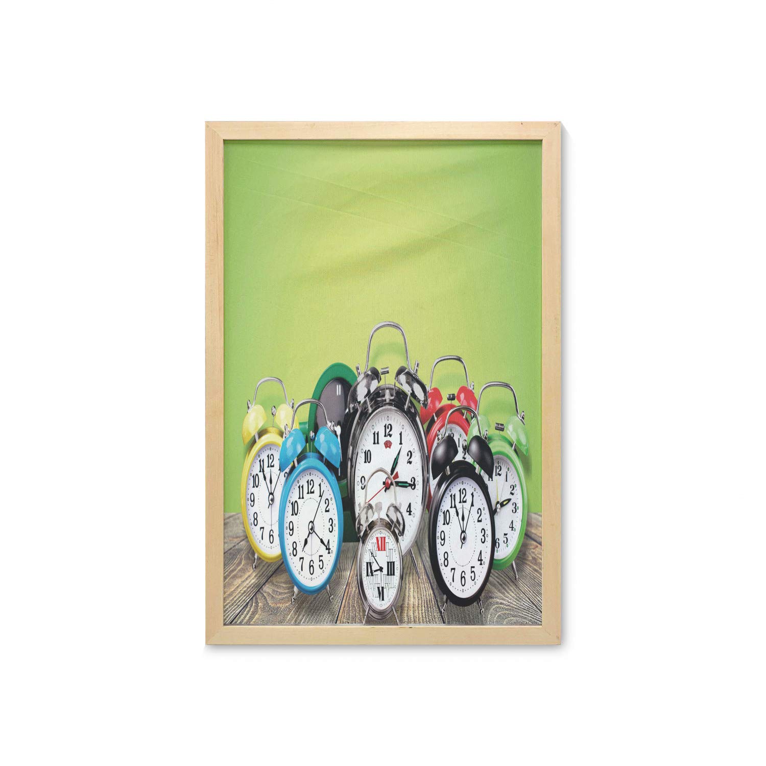 Ambesonne Vintage Alarm Clocks Wall Art - 23