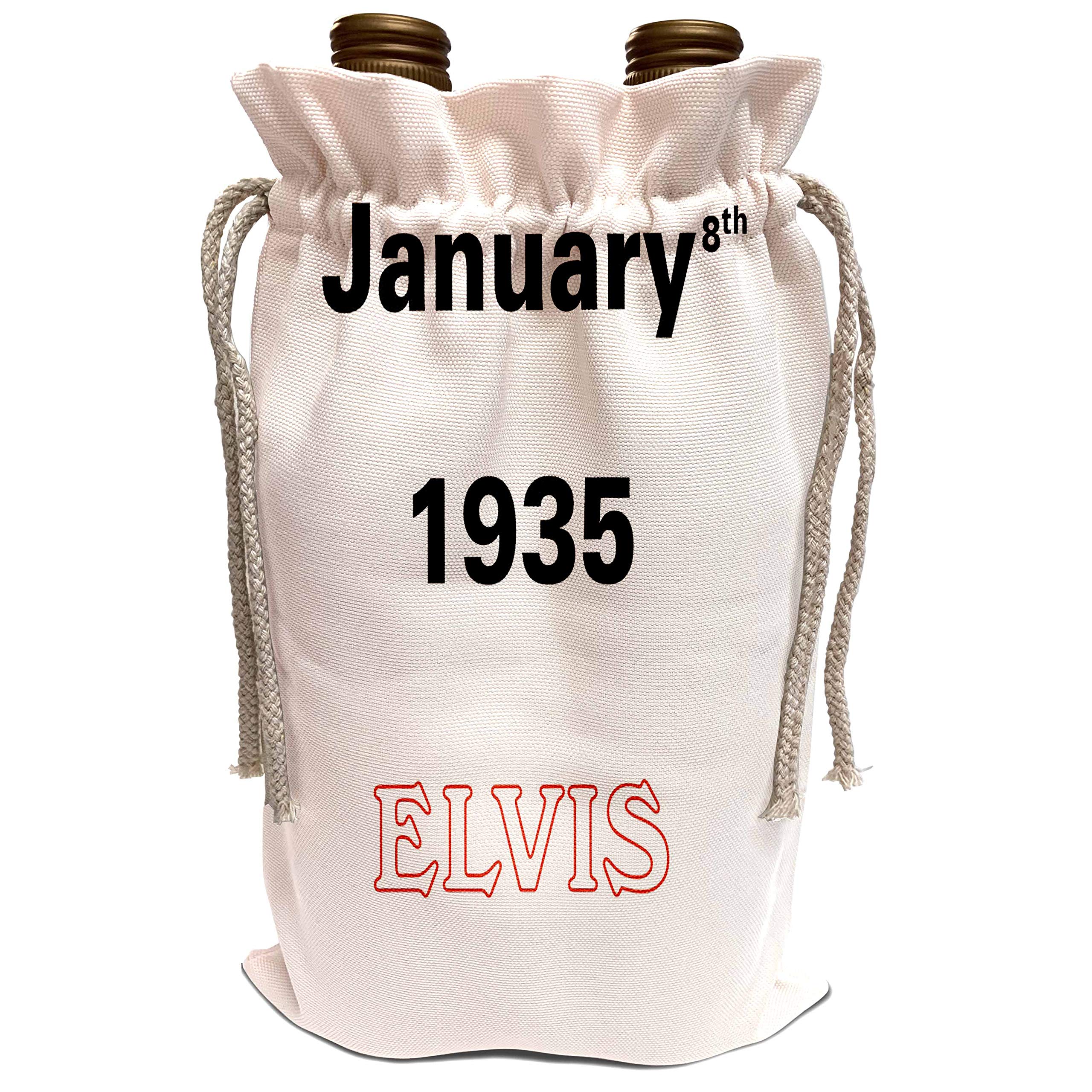 3D Printed Elvis Presley Wine Bag - Large Birth Date Letters - Unique Gift for Elvis Fans - Perfect for Parties, Weddings & Themed Events