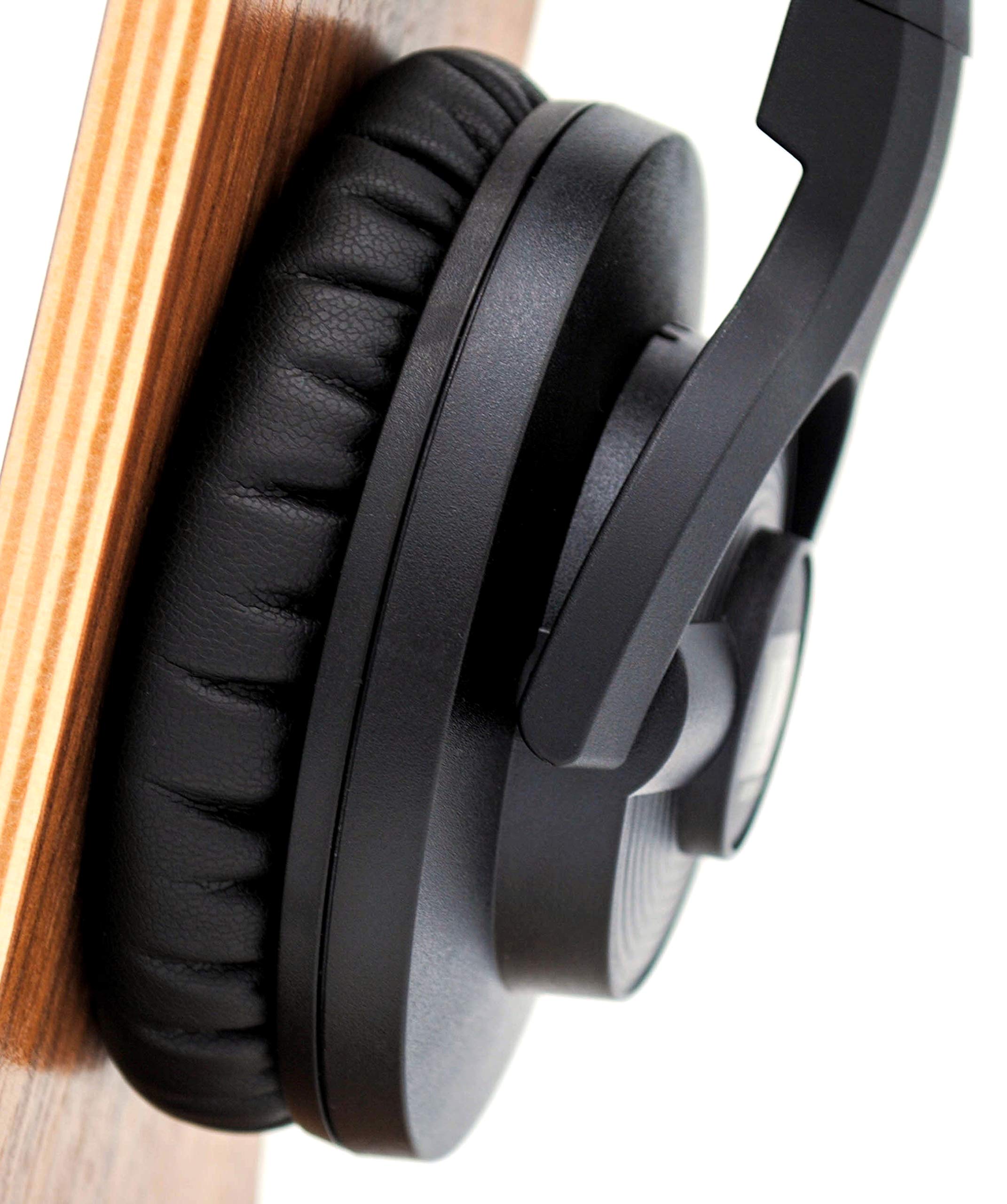 KRK KNS6400 Replacement Ear Pads - Premium Protein Leather Headphone Cushions (Black, 1 Pair) - Noise Isolation & Comfort for Studio Monitoring & Music Production