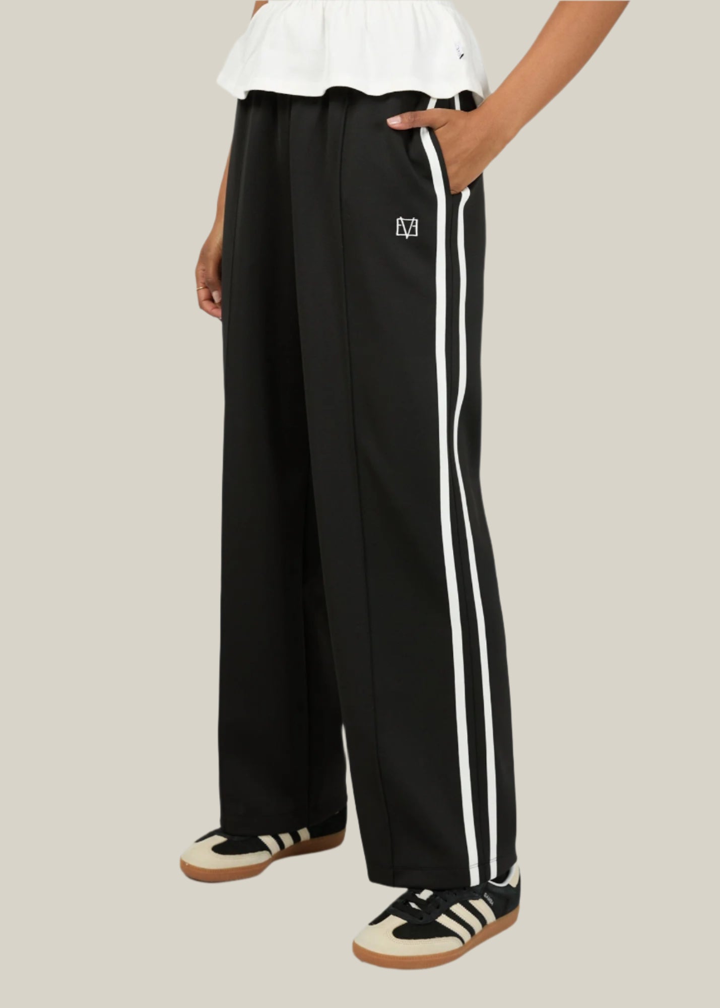 On The Daily Women's Black Track Pants - Comfortable & Stylish Workout Leggings for Running, Yoga, Gym and Lounge