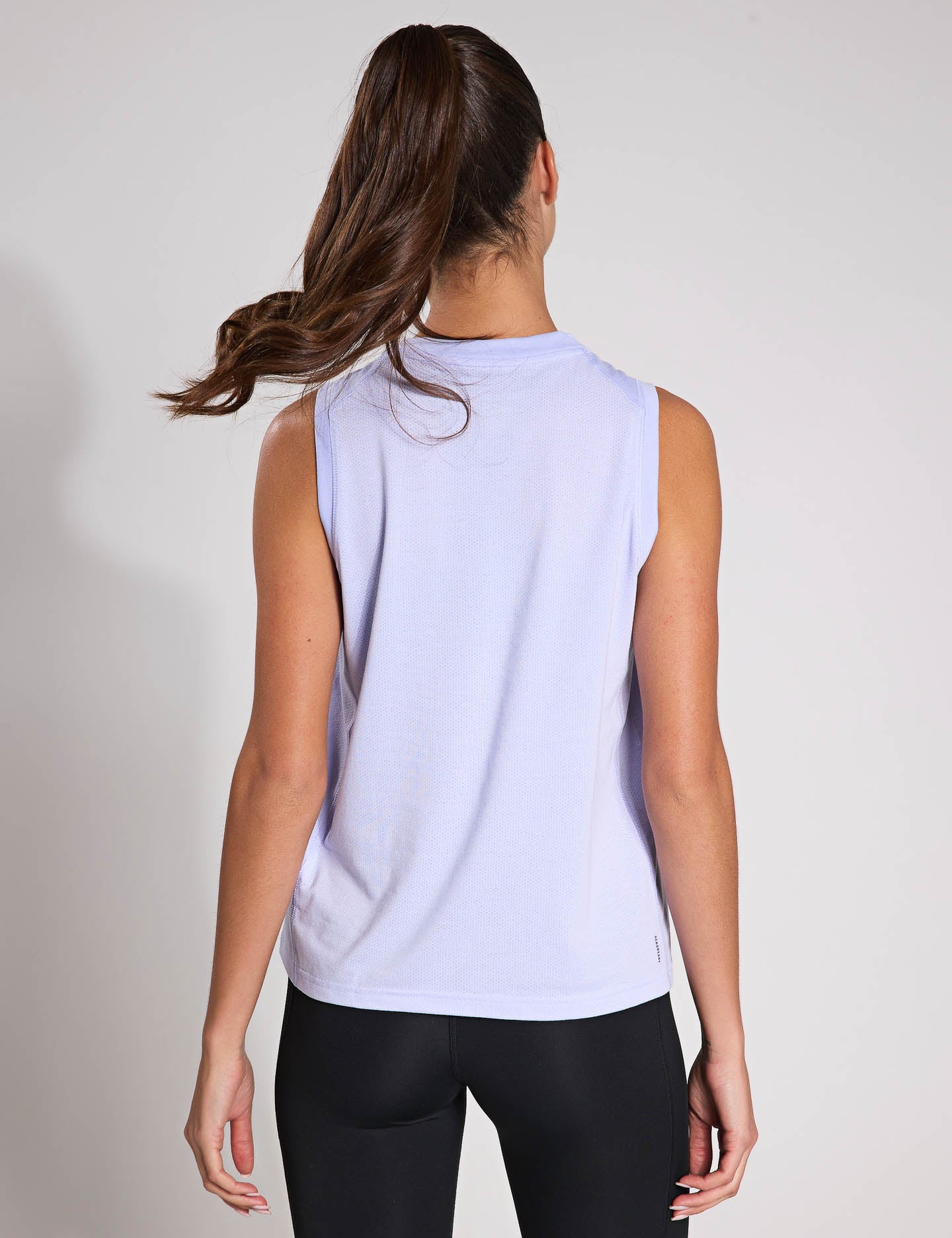 Train Essentials Big Performance Logo Training Tank Top for Women - Violet Tone/Semi Cobalt Blue - Gym Workout & Yoga Activewear