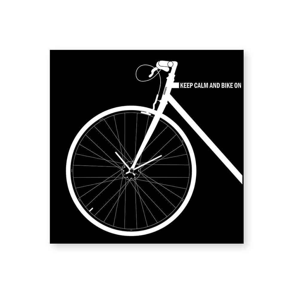 Stylish Black Bike Wall Clock 50x50cm - Italian Design Home Decor for Living Room, Bedroom & Office