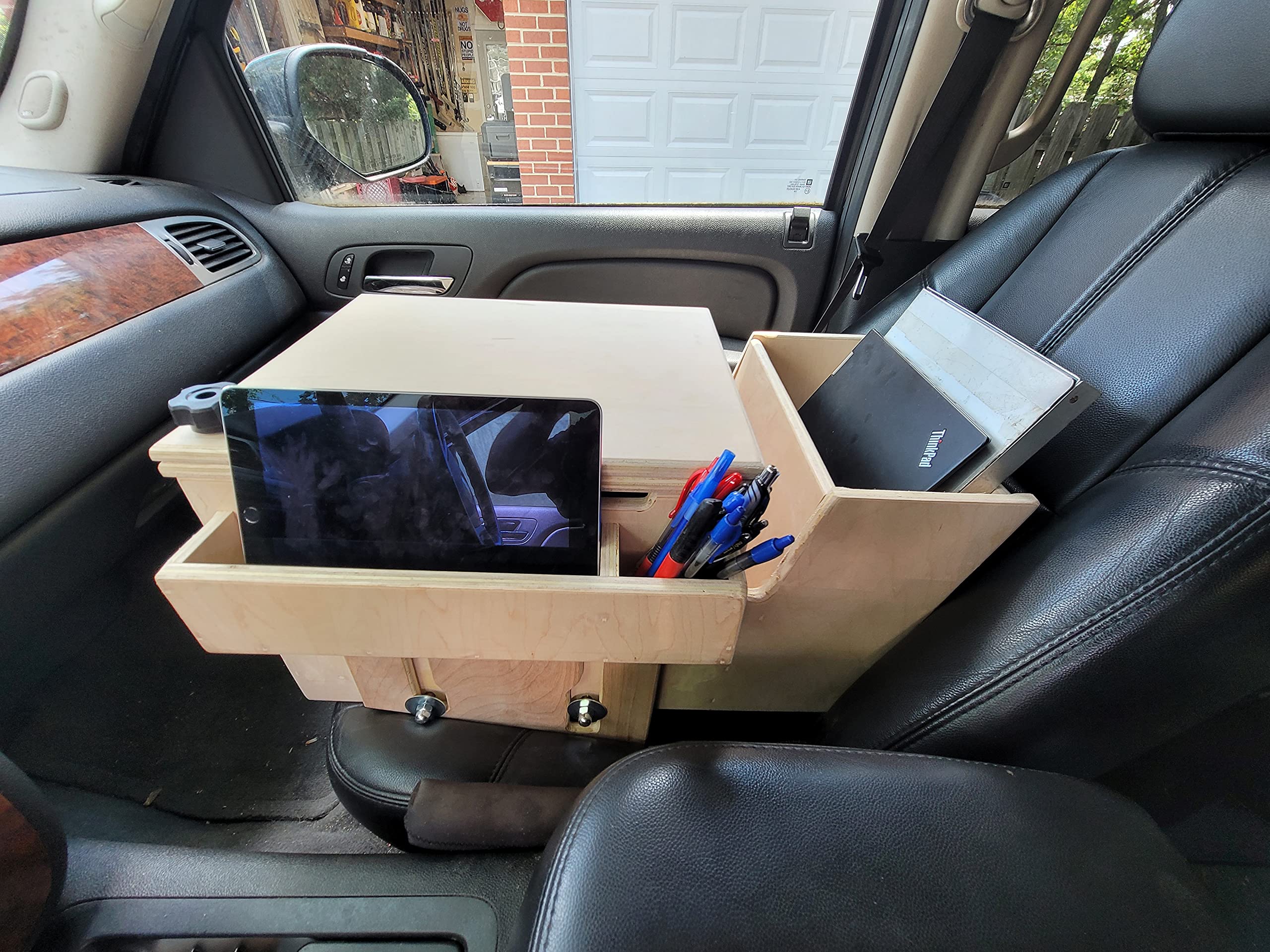 Black Vehicle Laptop Desk - Portable Workstation for Cars & Trucks