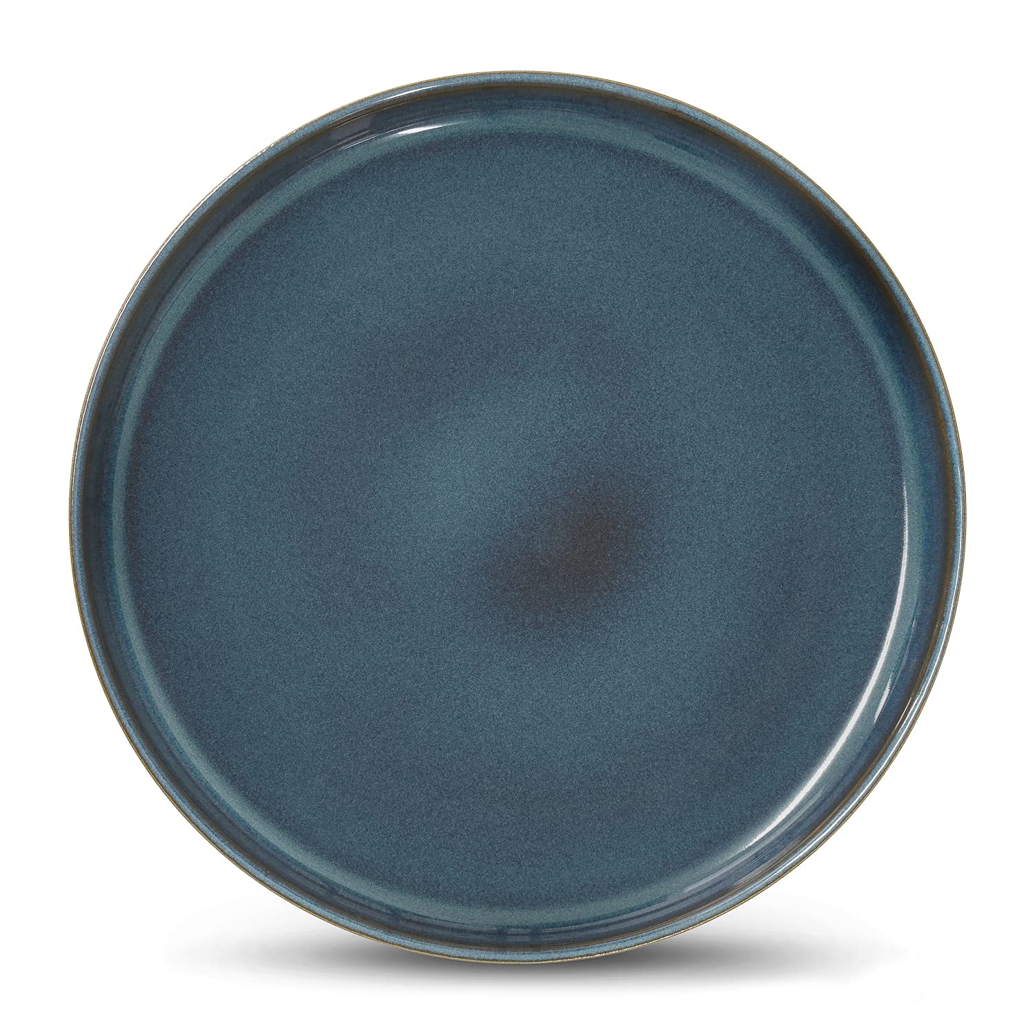 Uno Stoneware Dinnerware Set - 6 Pack 8.6 Inch Salad Plates in Glossy Blue | Durable Ceramic Appetizer Dishes for Restaurants, Dinner Parties & Everyday Use