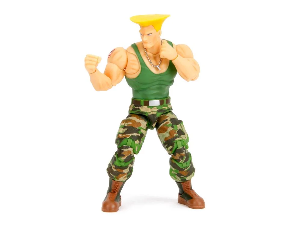 Jada Toys 1/12 Scale 6-Inch Street Fighter II Action Figures - Cammy, Dee Jay & Guile Collectible Figurines for Display, Gaming & Cosplay Inspiration
